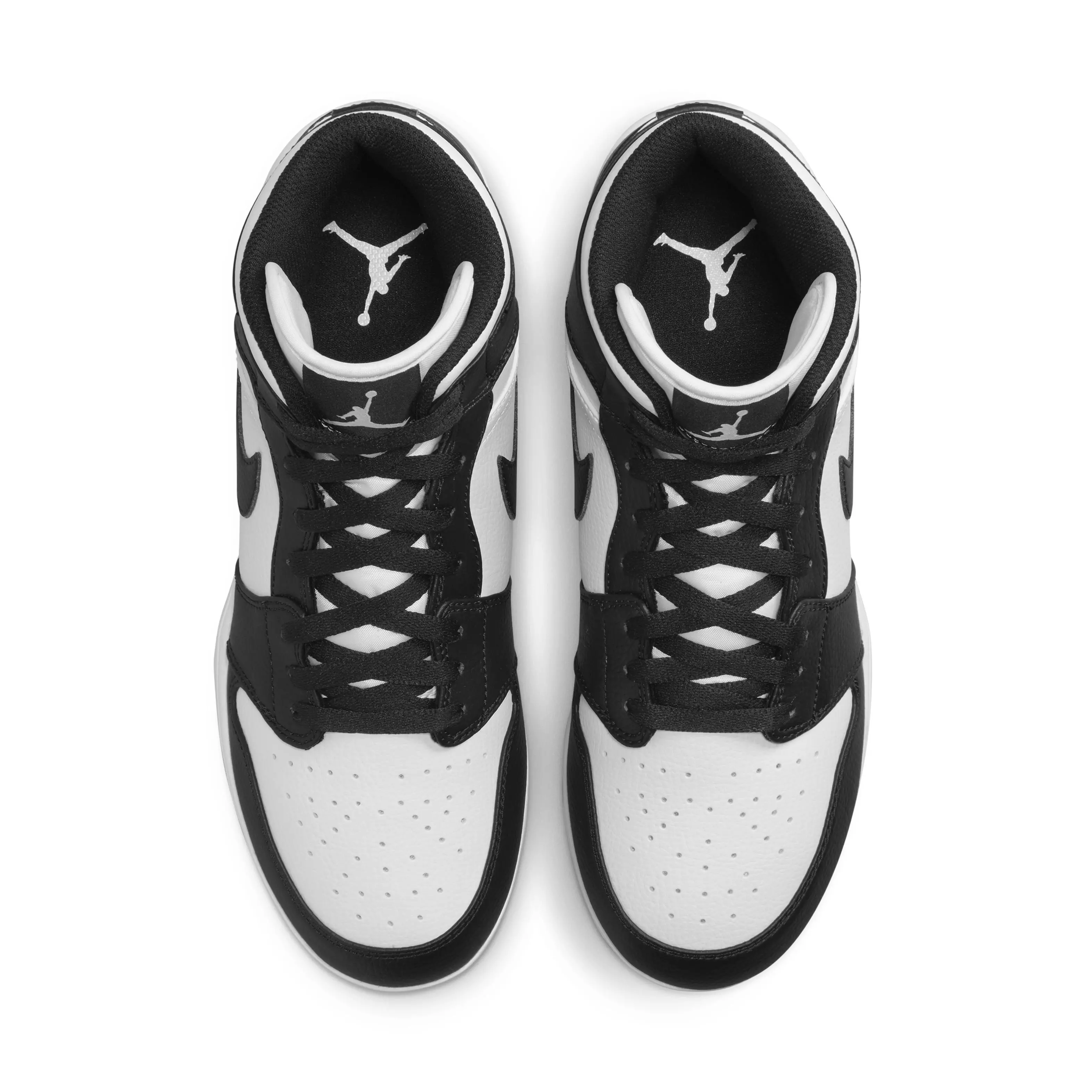 Jordan 1 Mid TD "White/Black" Men's Football Cleat - WHITE/BLACK/BLACK