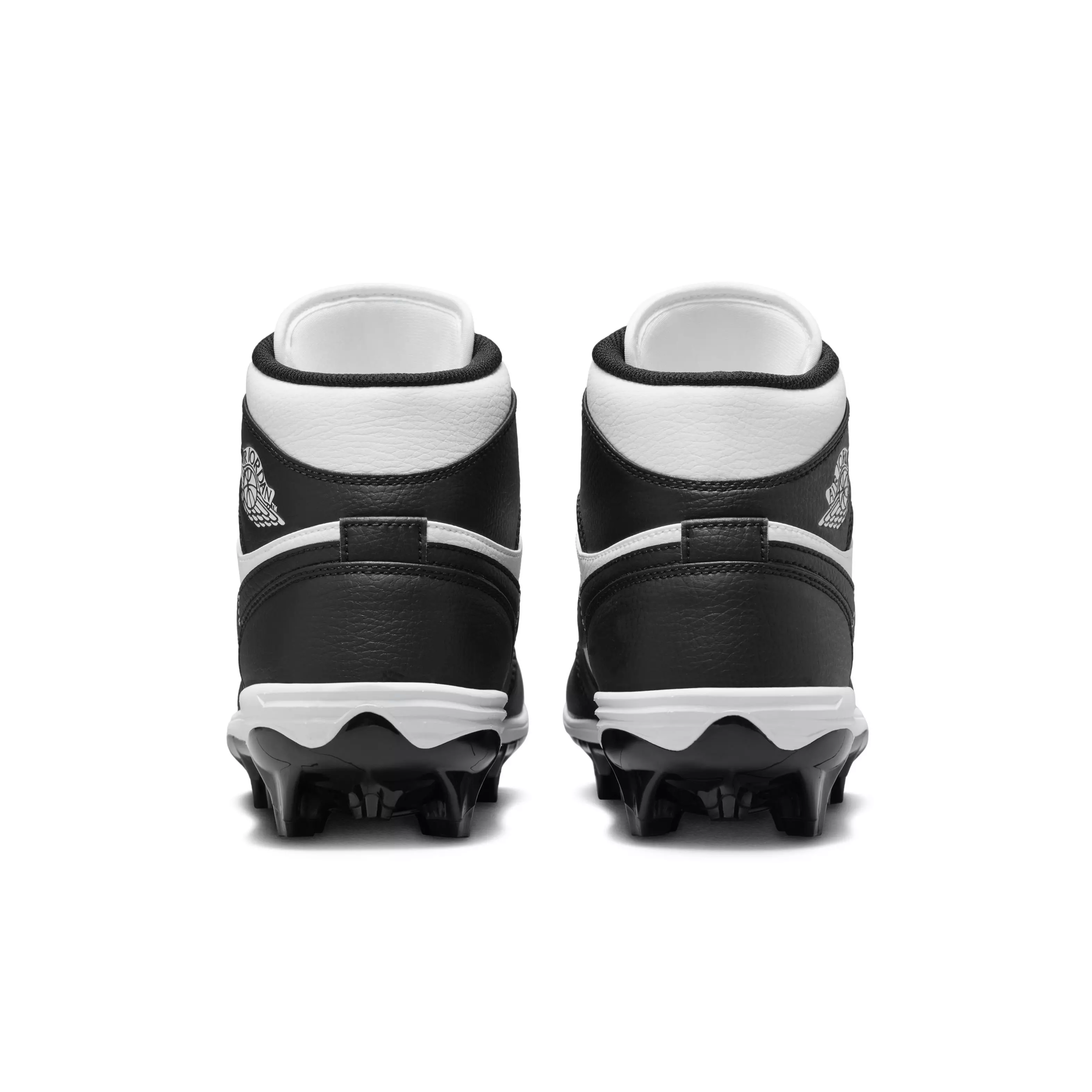 Jordan 1 Mid TD "White/Black" Men's Football Cleat - WHITE/BLACK/BLACK