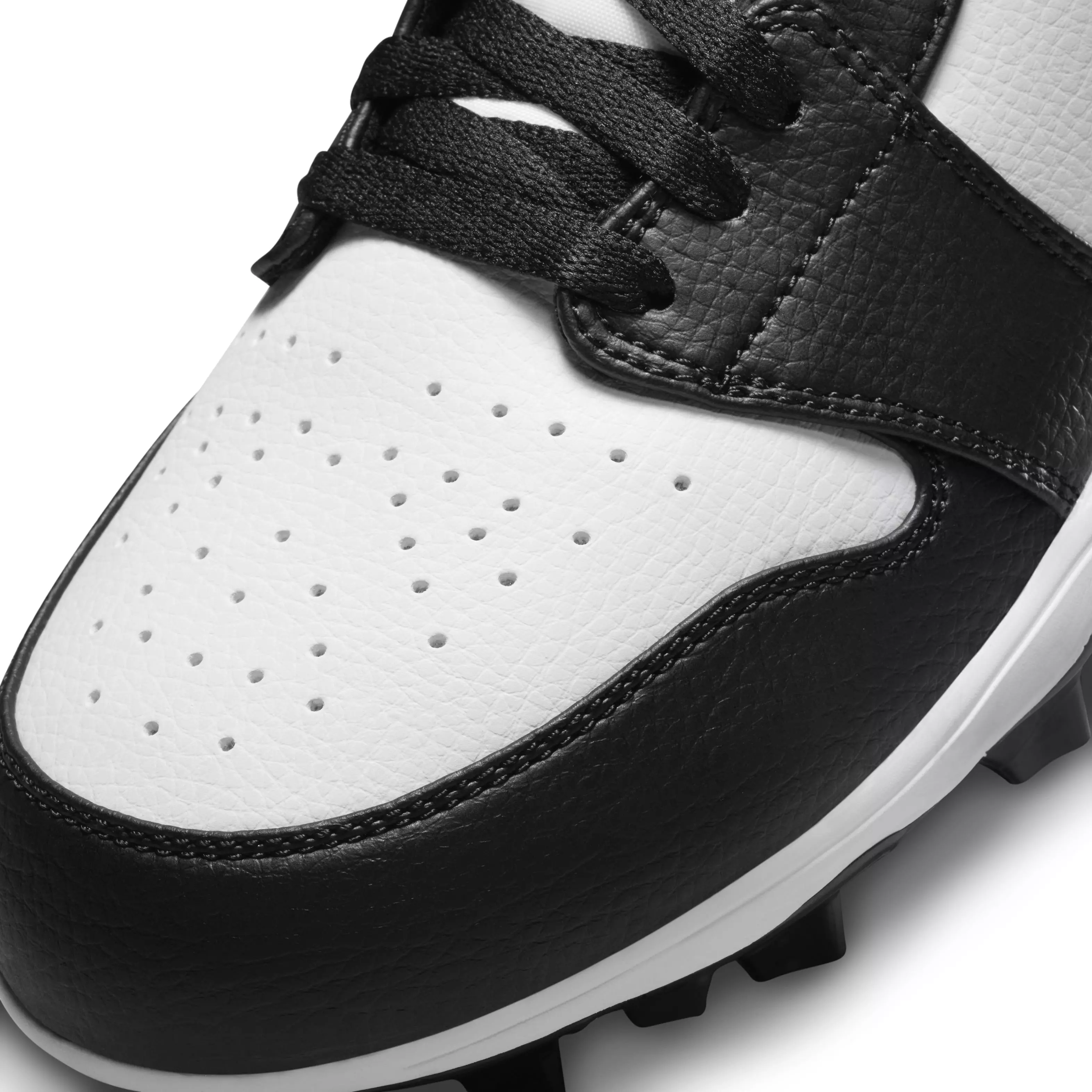 Jordan 1 Mid TD "White/Black" Men's Football Cleat - WHITE/BLACK/BLACK