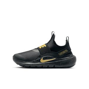 Nike Flex Runner 4 SE "Black/Black/Metallic Gold" Grade School Boys' Running Shoe