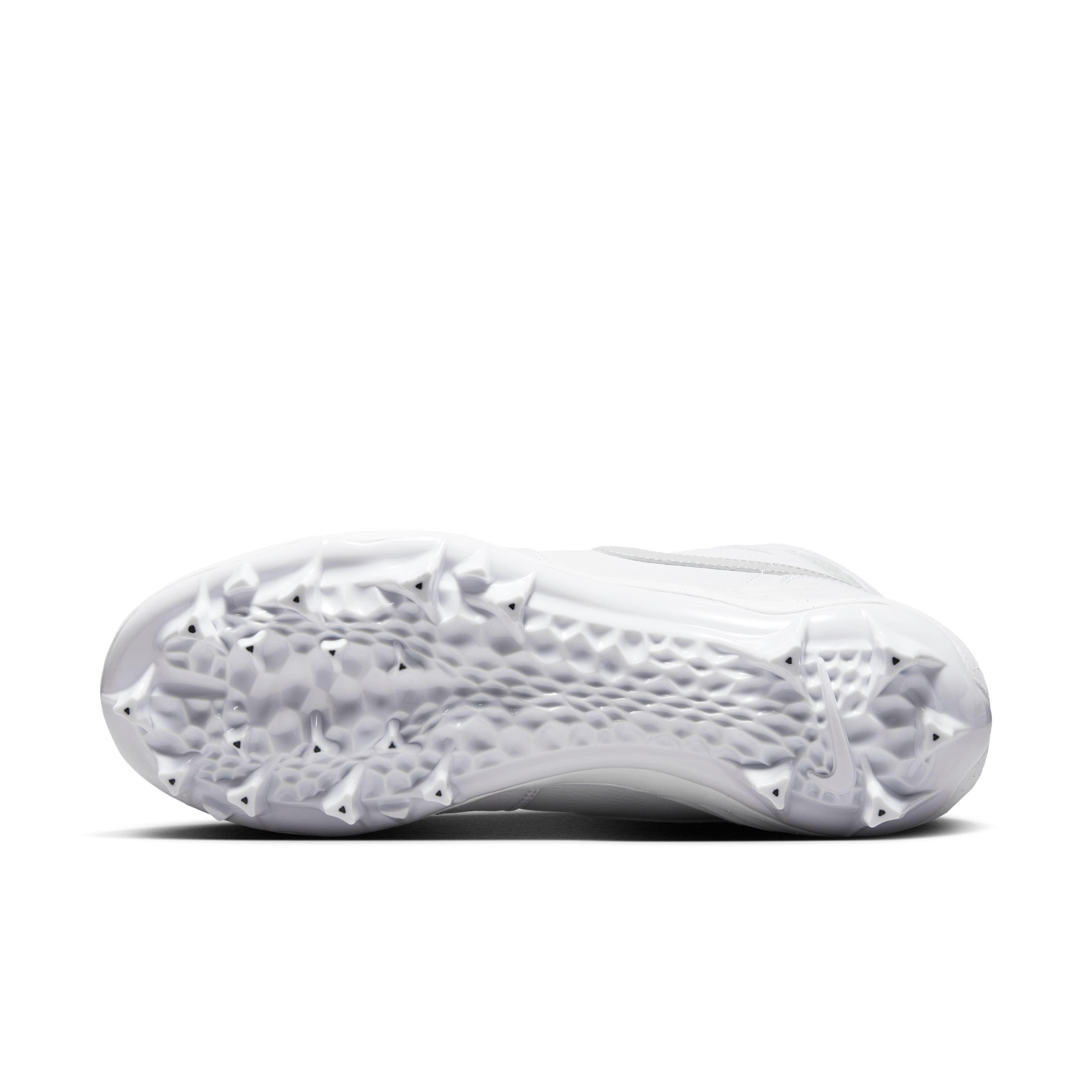 Jordan 1 Mid TD "White/Grey Fog/White" Men's Football Cleat - WHITE/GREY/WHITE Thumbnail View 6