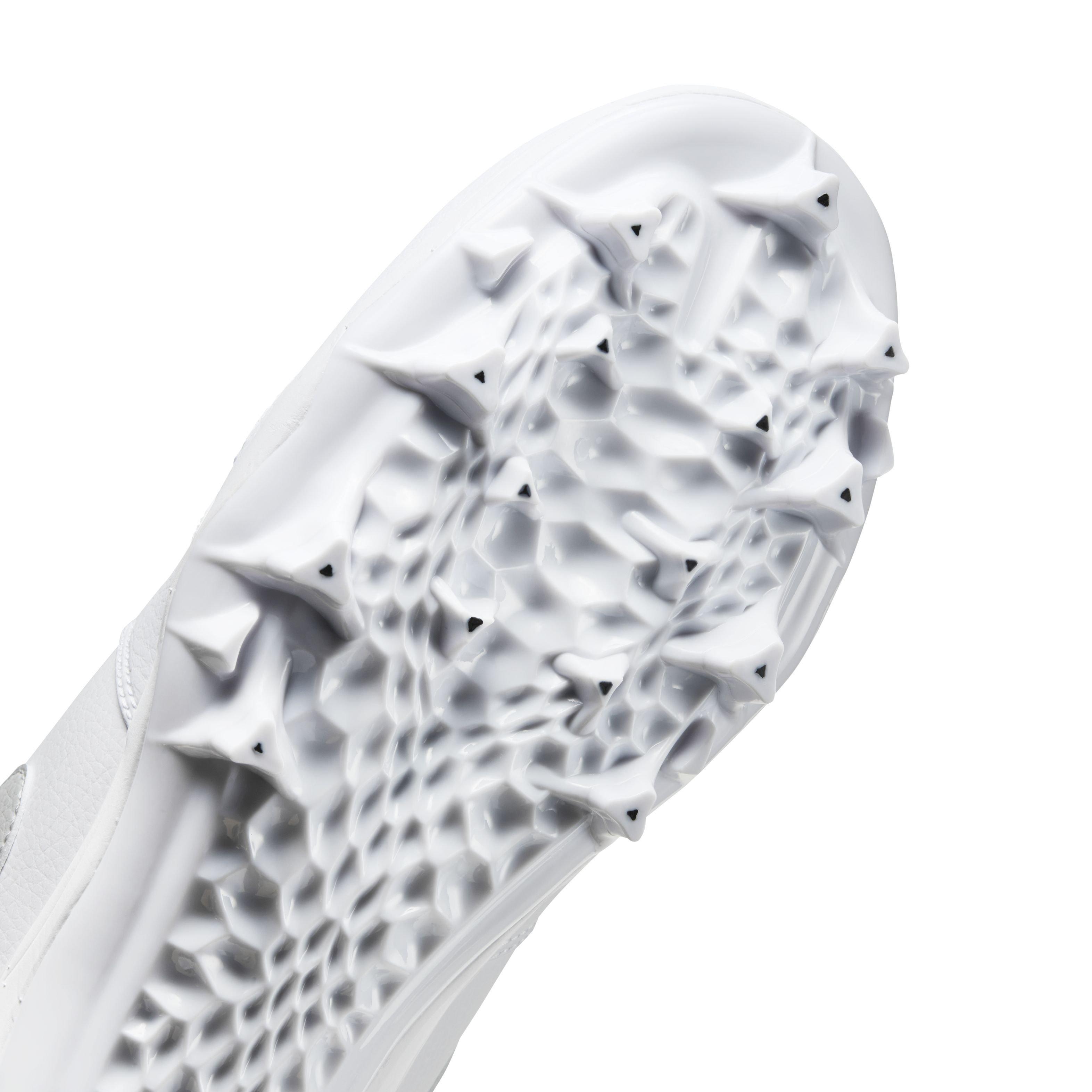 Jordan 1 Mid TD "White/Grey Fog/White" Men's Football Cleat - WHITE/GREY/WHITE Thumbnail View 7