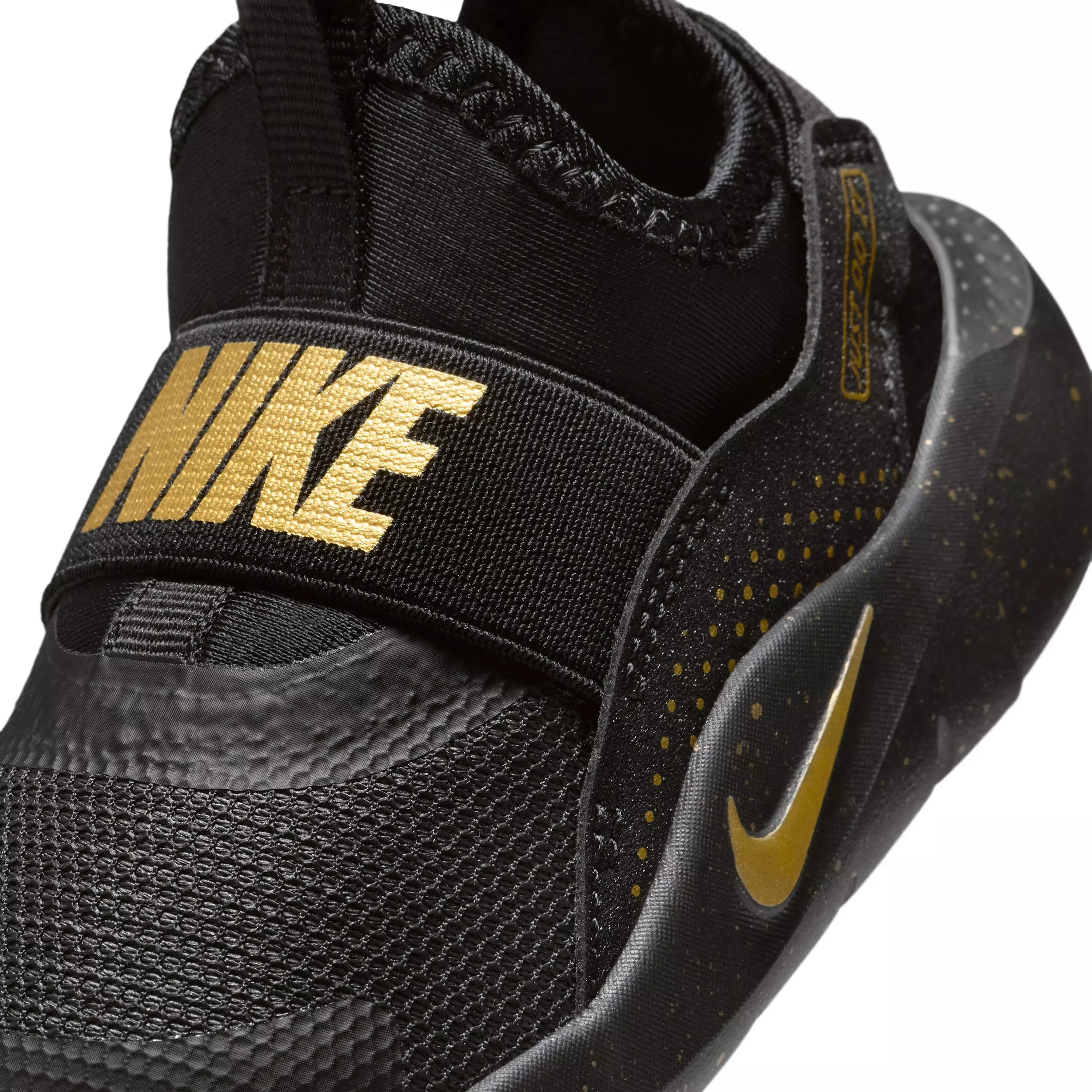 Nike Flex Runner 4 SE "Black/Black/Metallic Gold" Infant Boys' Running Shoe - BLACK/BLACK/GOLD