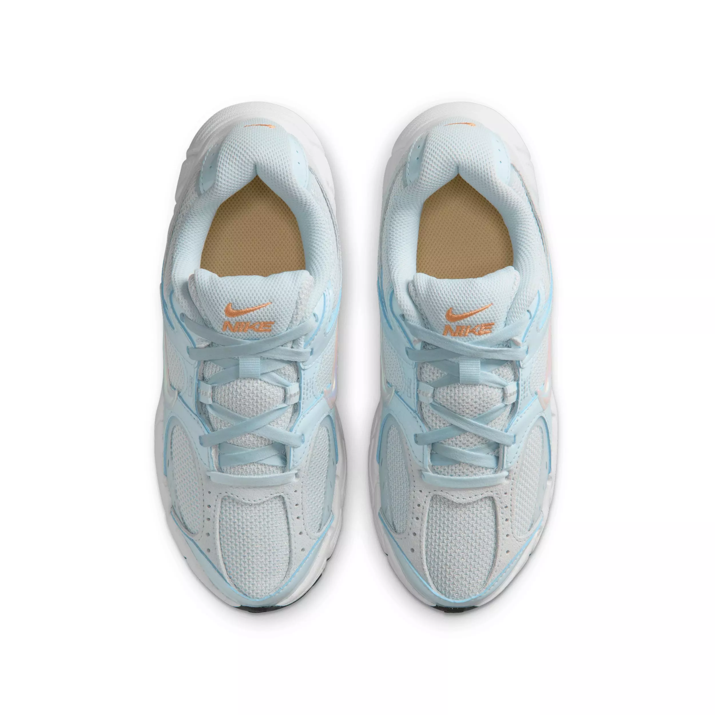 Nike V5 RNR BG "Glacier Blue/Marrakesh/Off Noir/Orange Chalk" Grade School Boys' Shoe - BLUE/MARRAKESH/OFF NOIR/ORANGE