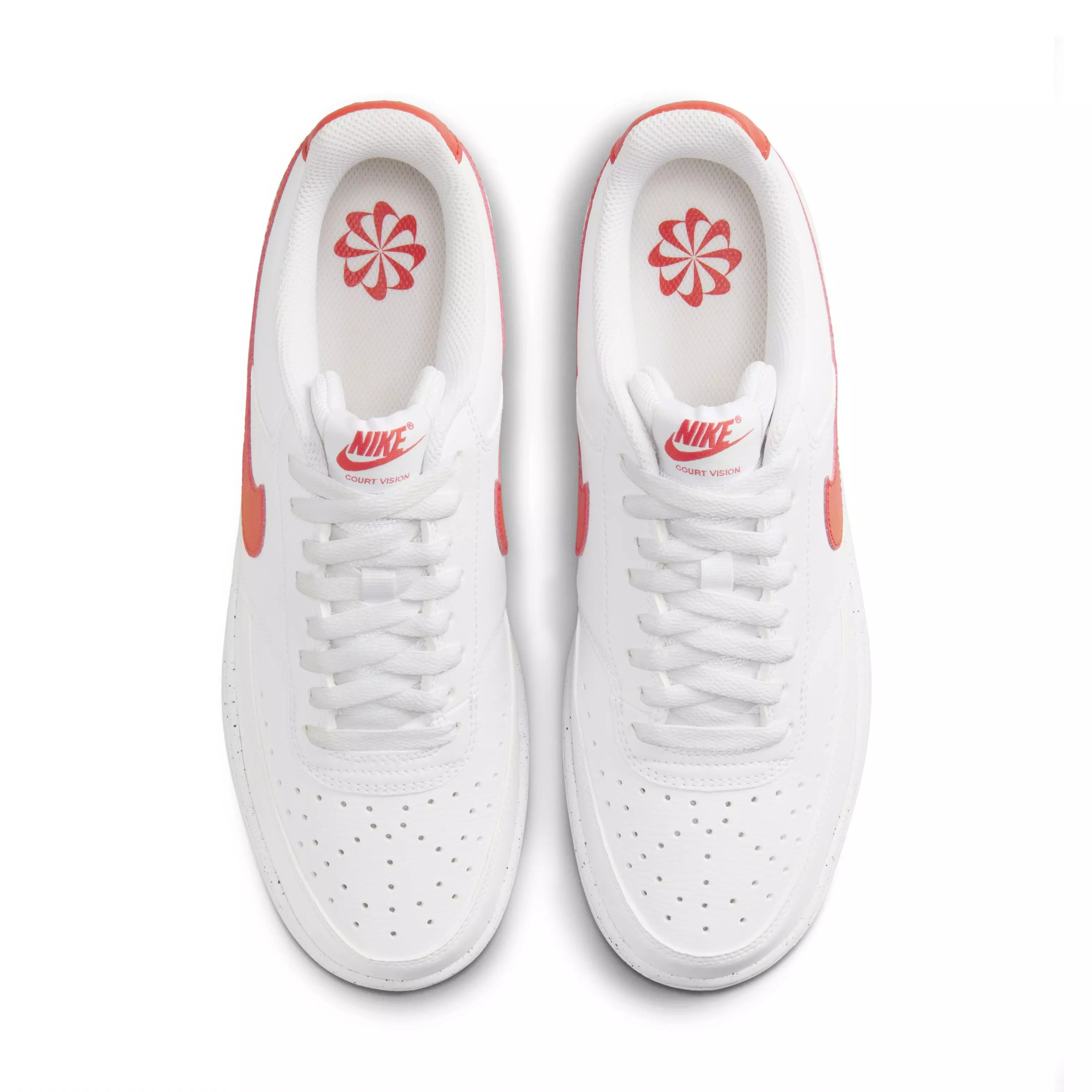 Nike Court Vision Low Next Nature "White/Picante Red" Men's Shoe - WHITE/RED