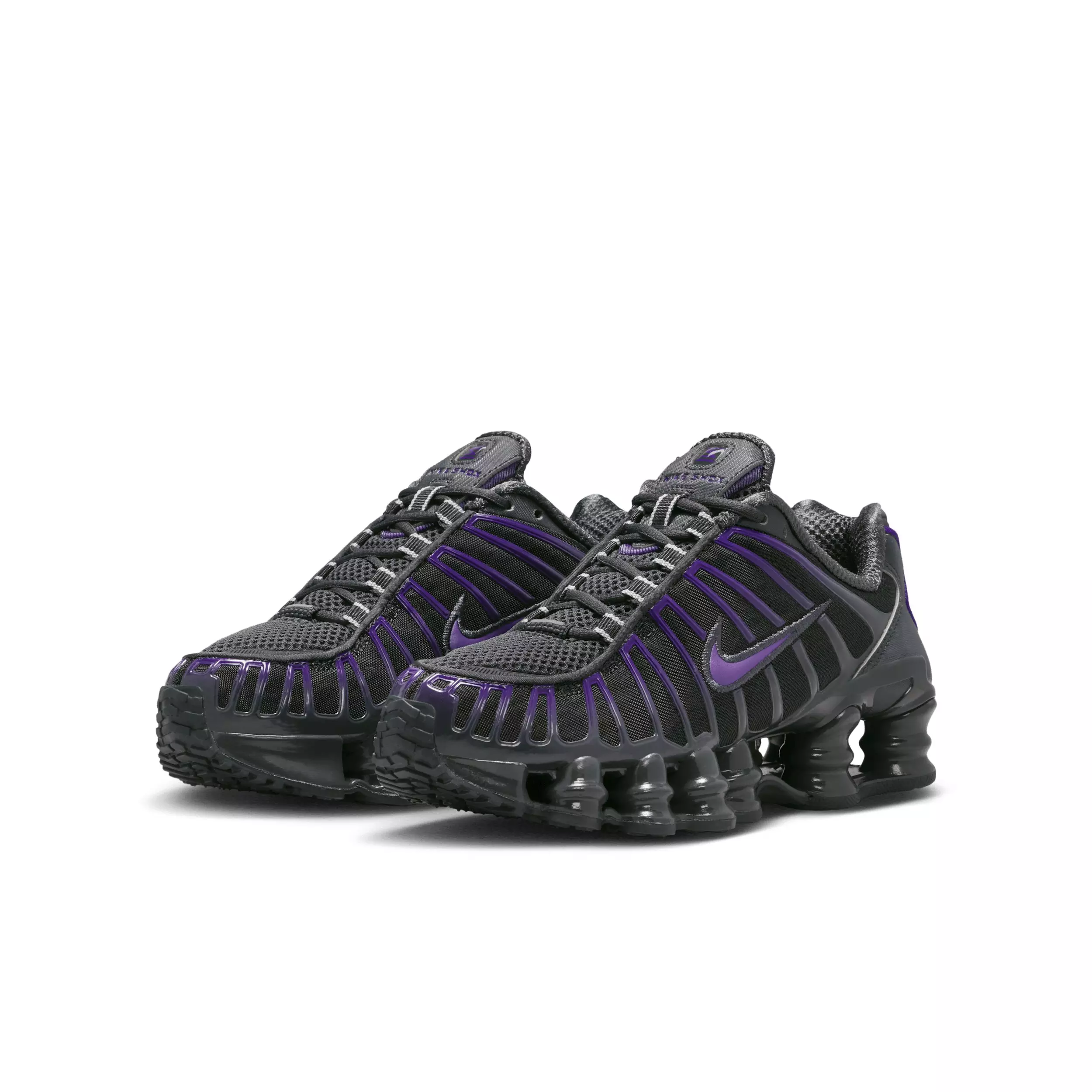 Nike Shox TL "Dark Smoke Grey/Court Purple" Grade School Boys' Shoe - DK GREY/PURPLE