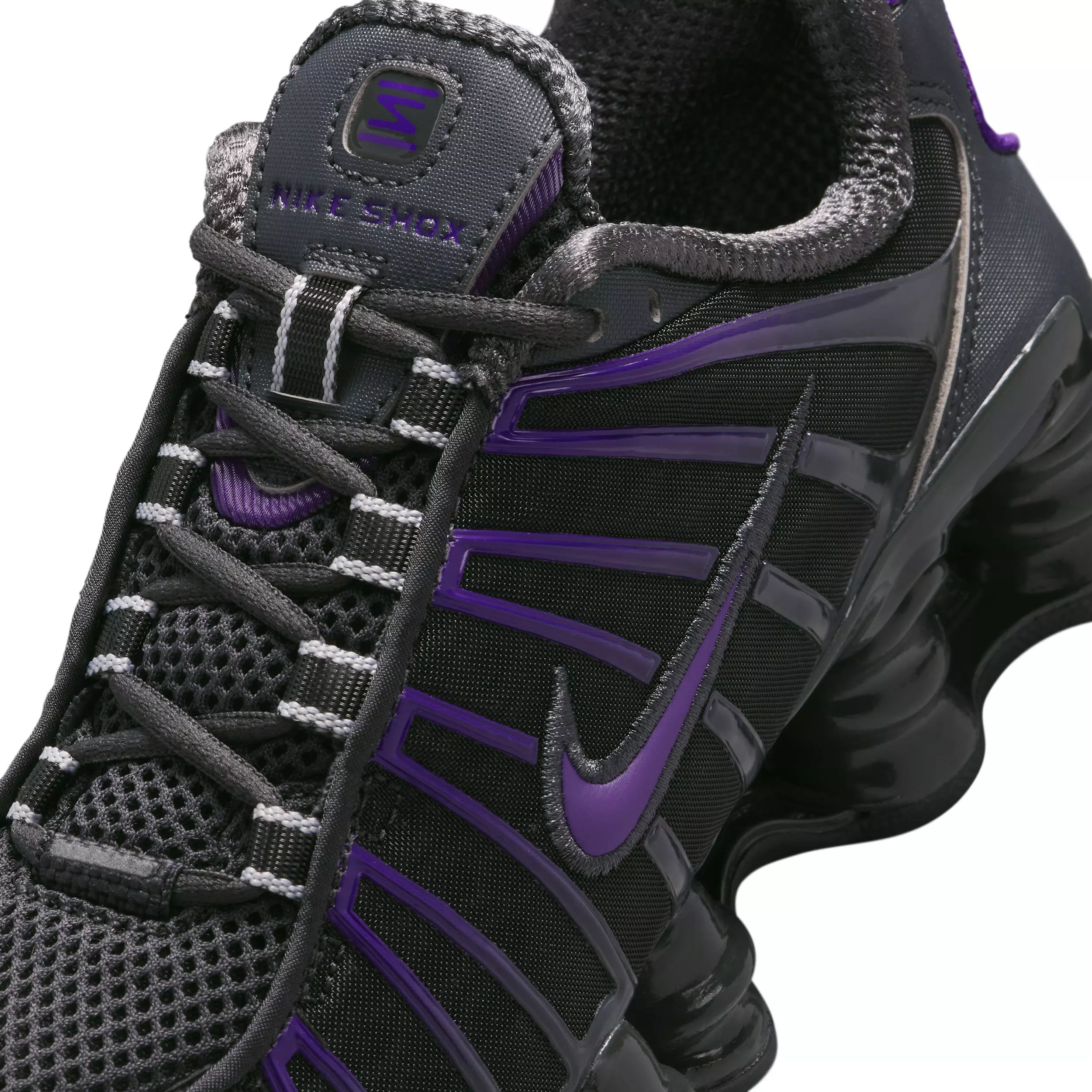 Nike Shox TL "Dark Smoke Grey/Court Purple" Grade School Boys' Shoe - DK GREY/PURPLE