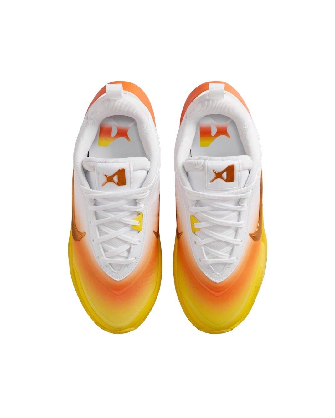 Nike A'One SE Grade School Boys' "White/Chrome Yellow/Safety Orange" Basketball Shoe