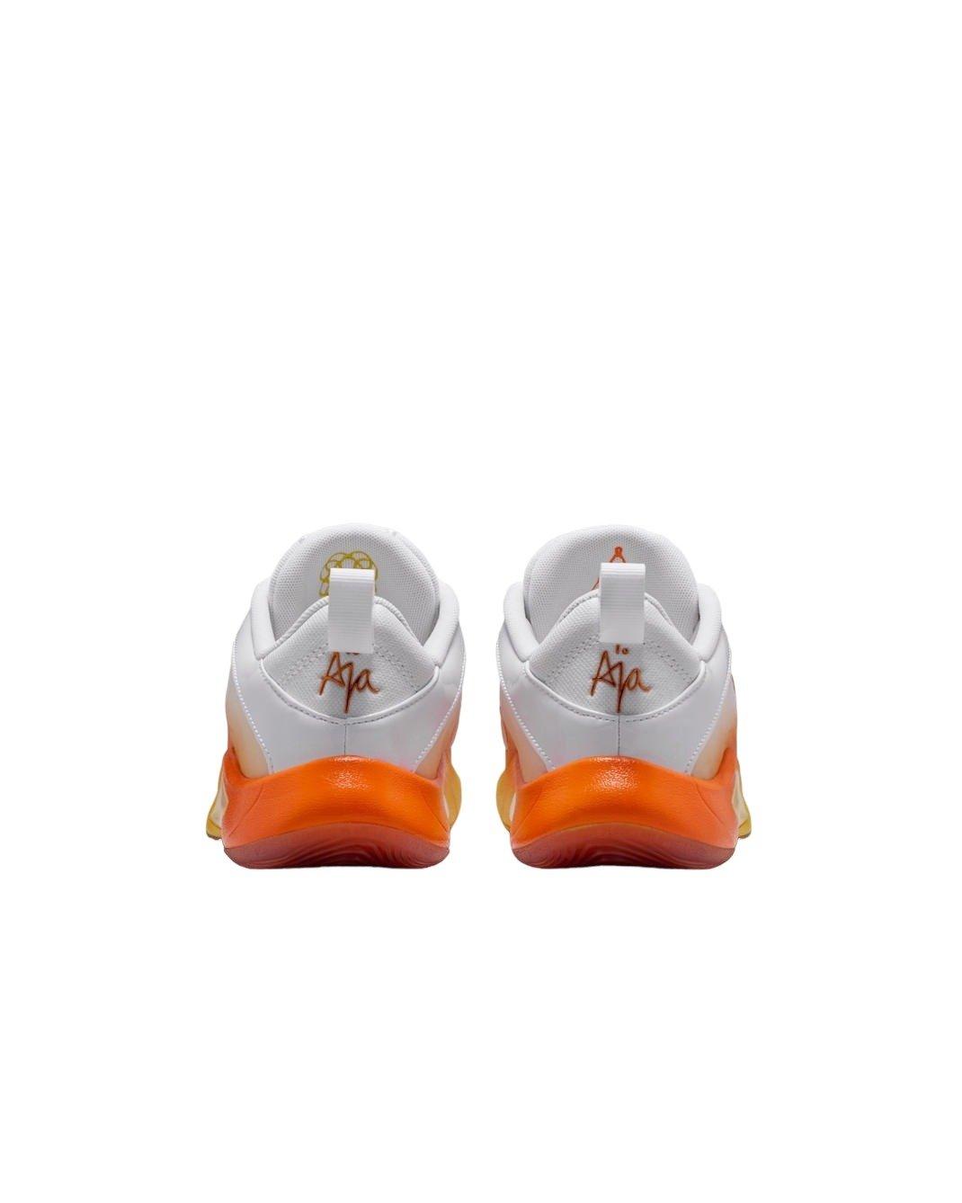 Nike A'One SE Grade School Boys' "White/Chrome Yellow/Safety Orange" Basketball Shoe