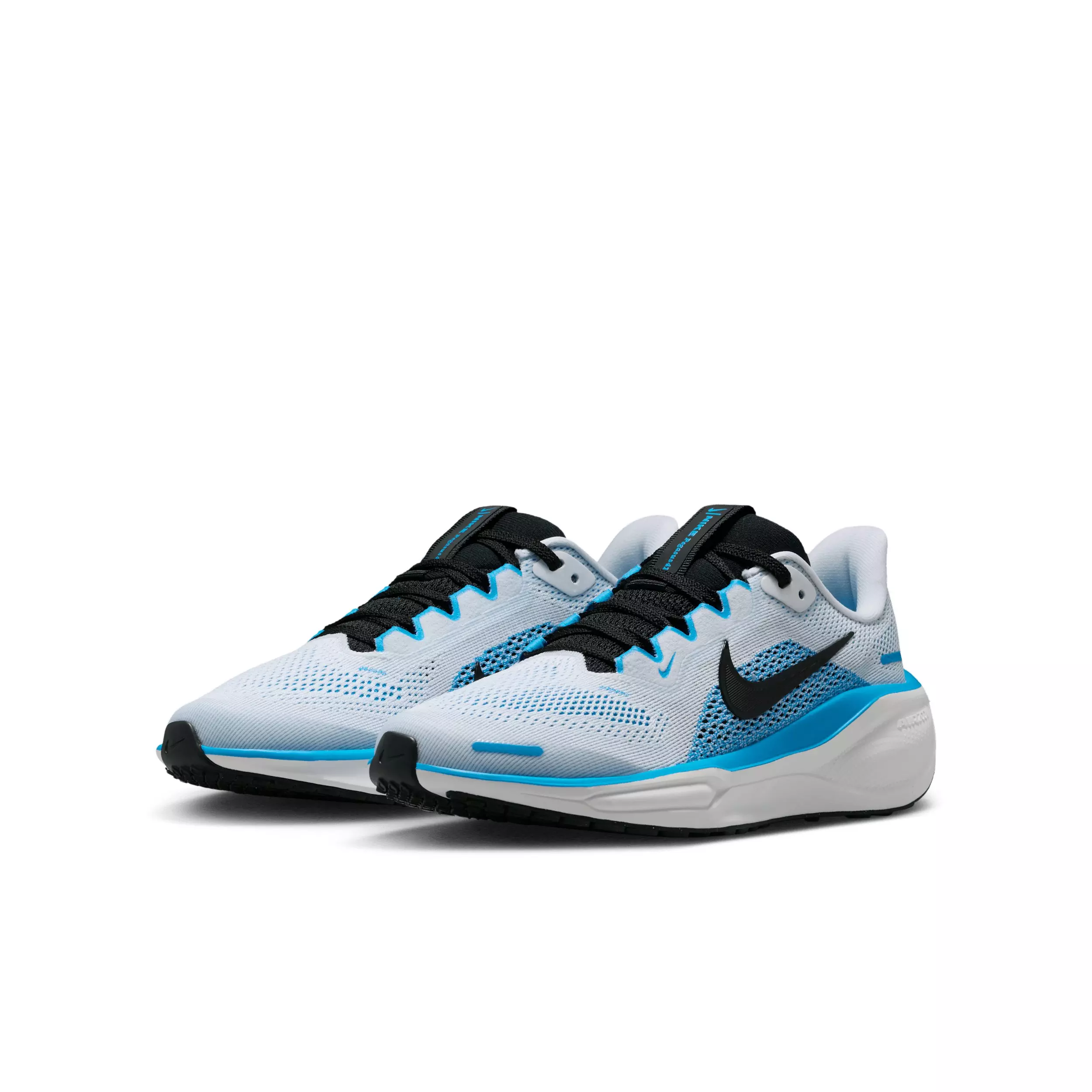 Nike Pegasus 41 "White/Blue Hero/Black/Black" Preschool Boys' Running Shoe - WHITE/BLUE/BLACK/BLACK