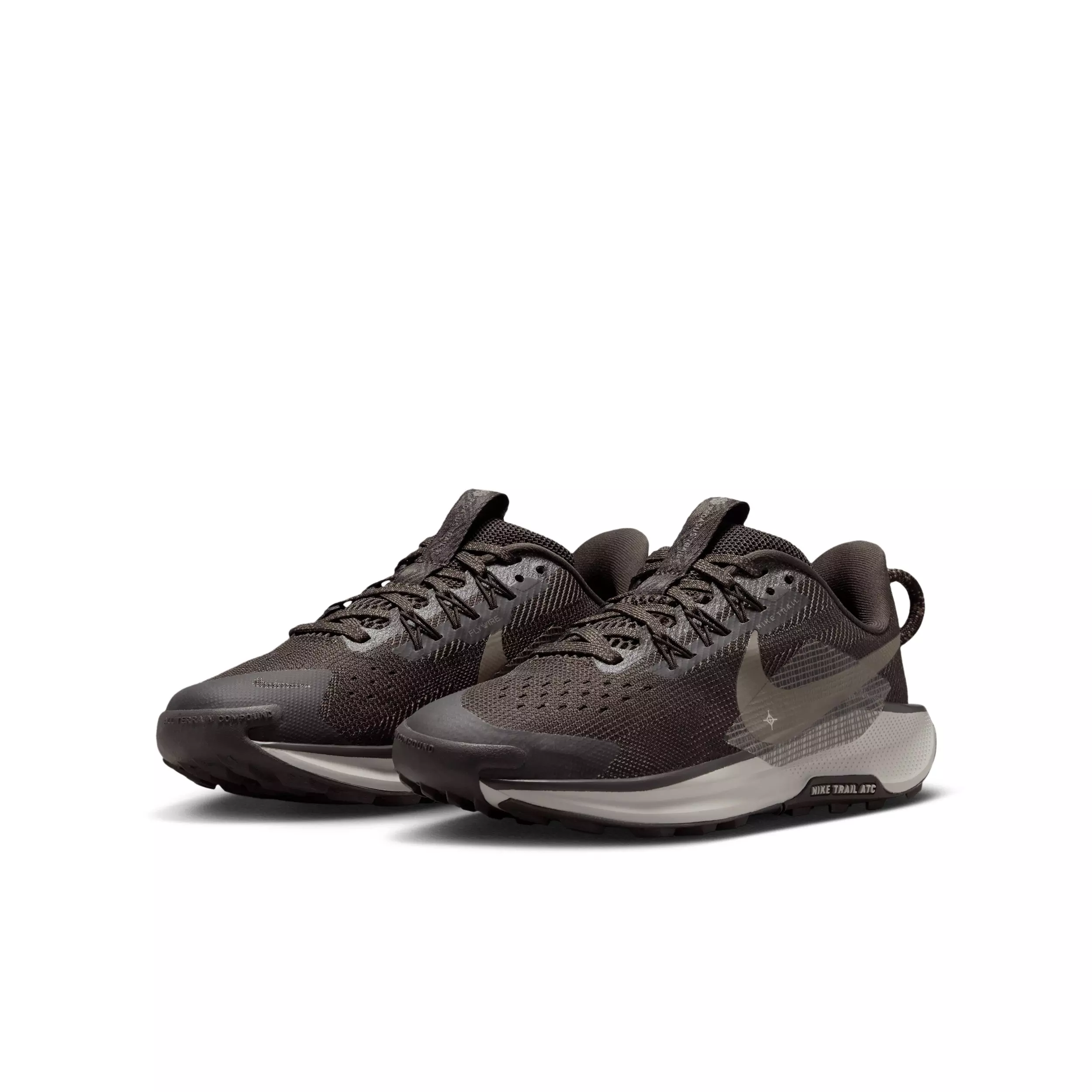 Nike Pegasus Trail 5 "Velvet Brown/College Grey/Ironstone" Preschool Boys' Trail Running Shoe - BROWN/GREY/IRONSTONE