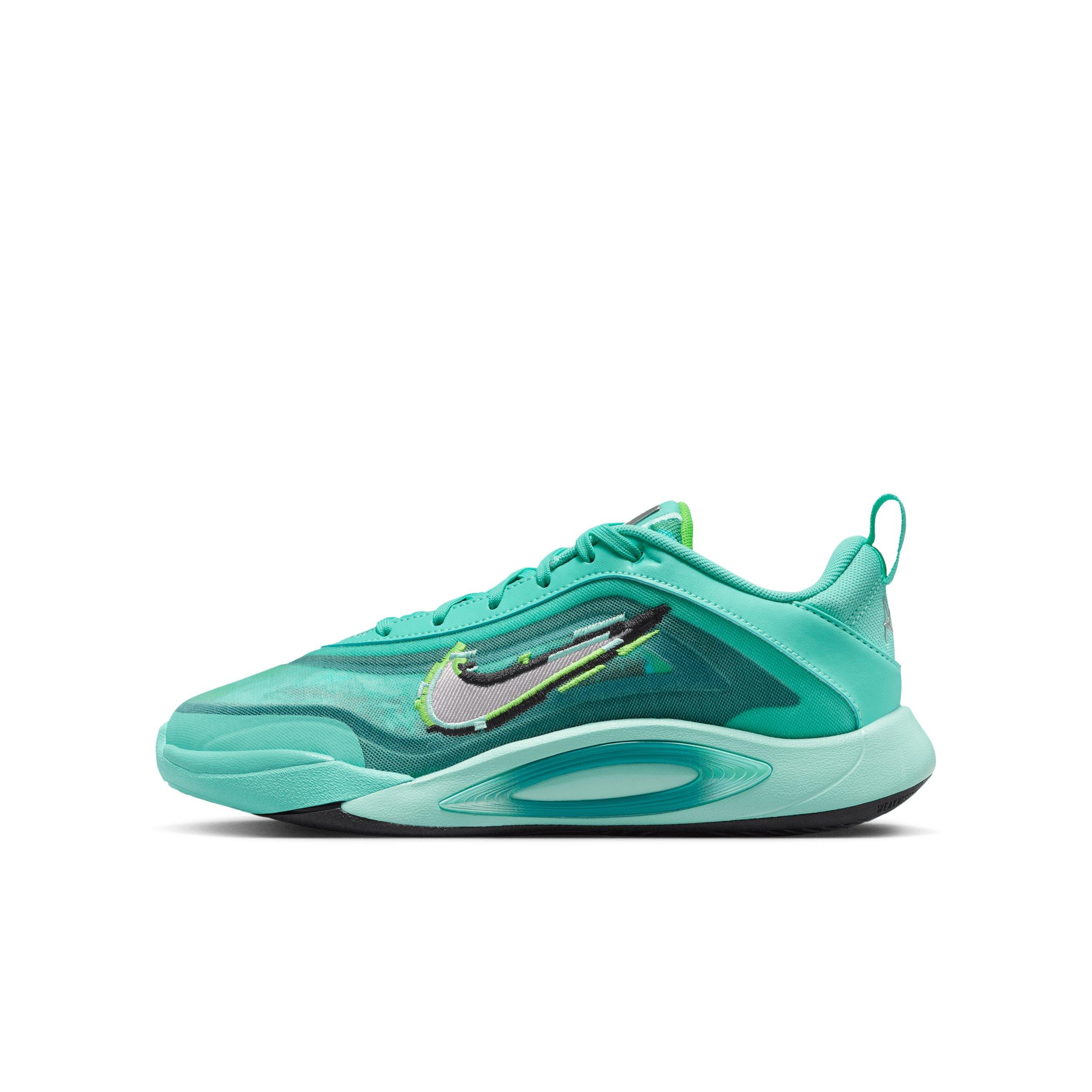 Nike A'One Preschool Boys' "Bleached Turquoise/Washed Teal/Geode Teal/Silver" Basketball Shoe