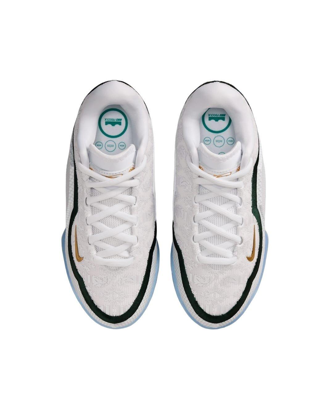 Nike LeBron XXIII 'From This Point Forward "White/Grey/Green" Preschool Boys' Basketball Shoe - WHITE/GREY/GREEN Thumbnail View 3