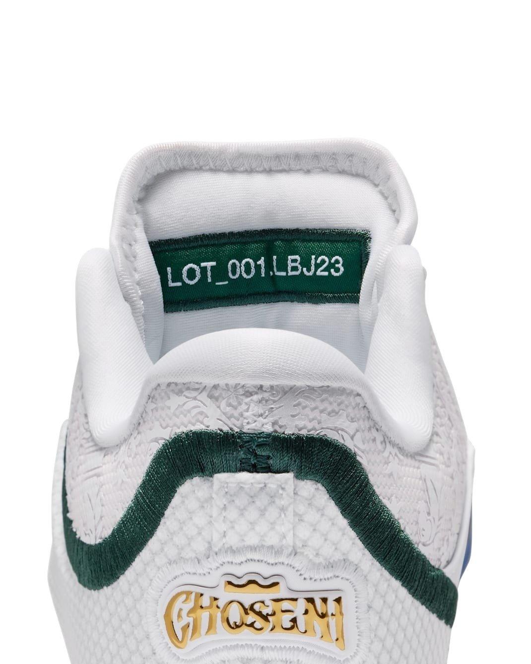 Nike LeBron XXIII 'From This Point Forward "White/Grey/Green" Preschool Boys' Basketball Shoe - WHITE/GREY/GREEN Thumbnail View 8