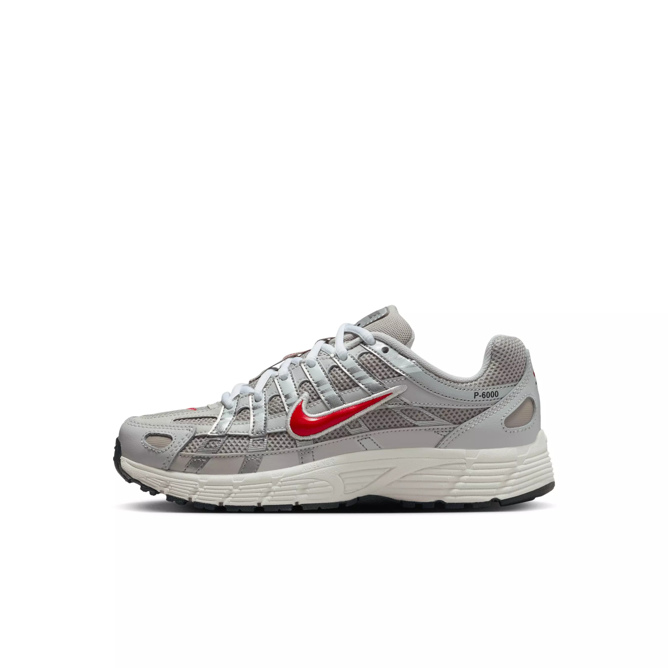 Nike P-6000 "College Grey/Vast Grey/Phantom/Fire Red" Preschool Boys' Shoe - GREY/GREY/PHANTOM/RED