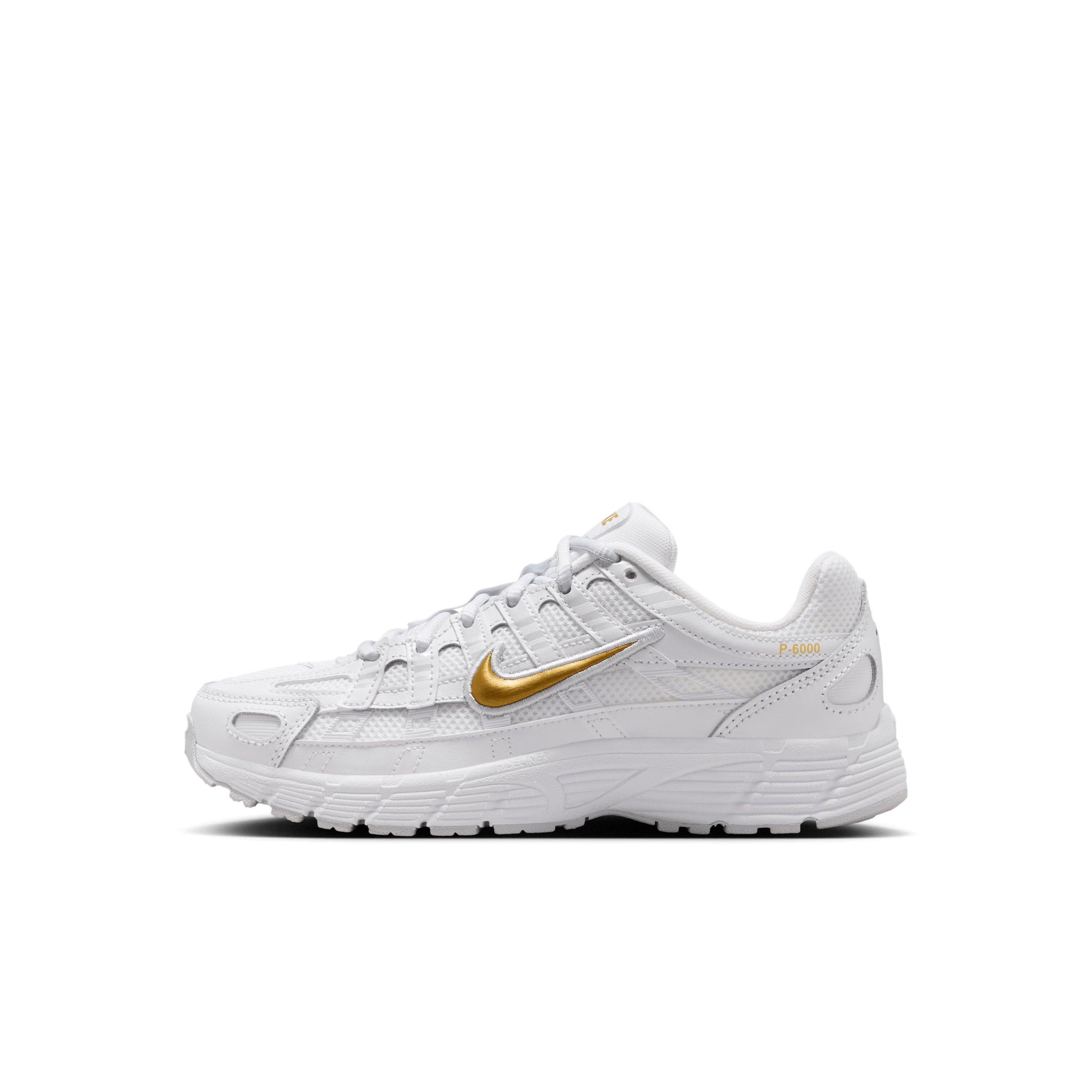 Nike P-6000 Preschool Girls' "White/Pure Platinum/Metallic Gold" Shoe