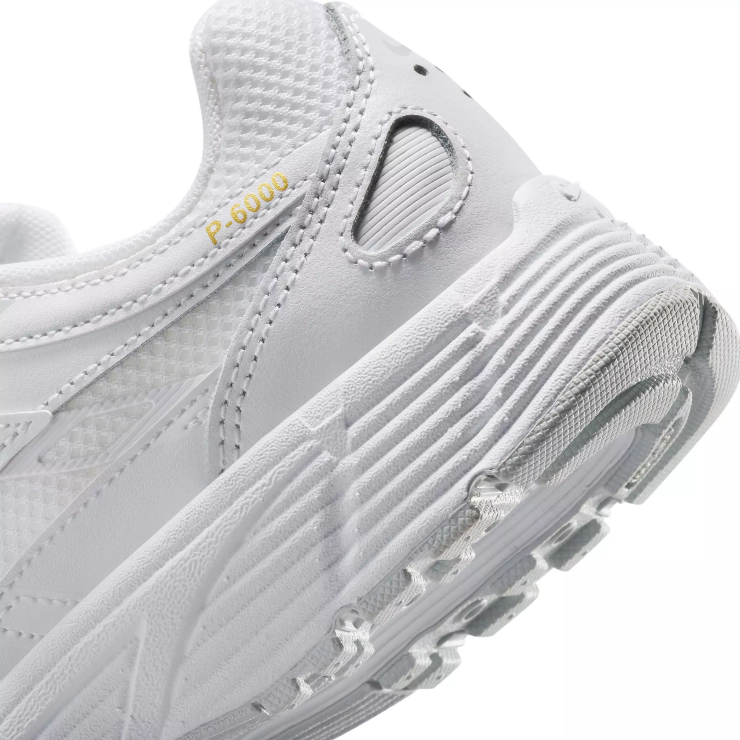 Nike P-6000 "White/Pure Platinum/Metallic Gold" Preschool Girls' Shoe - WHITE/PLATINUM/GOLD