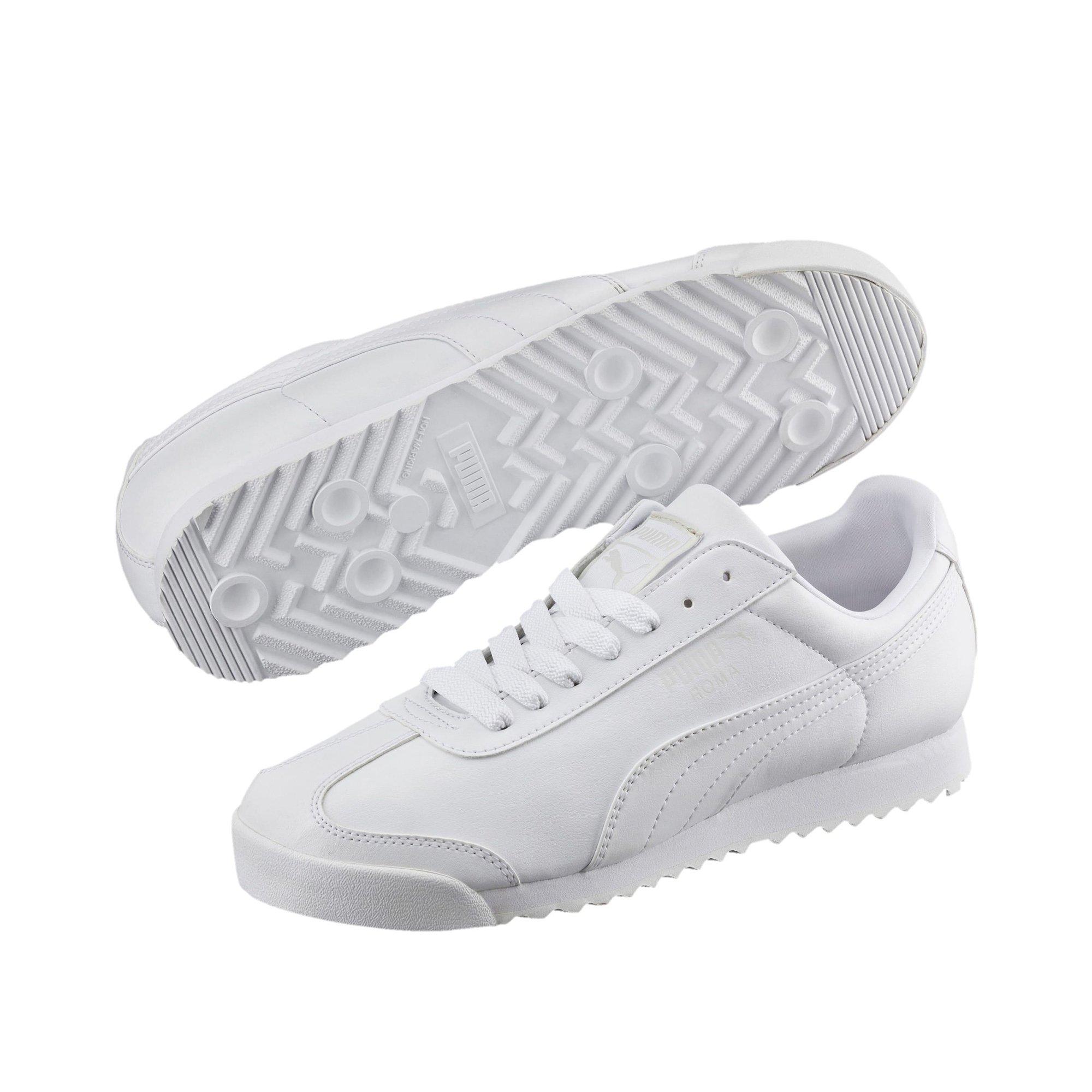 White puma hotsell roma shoes