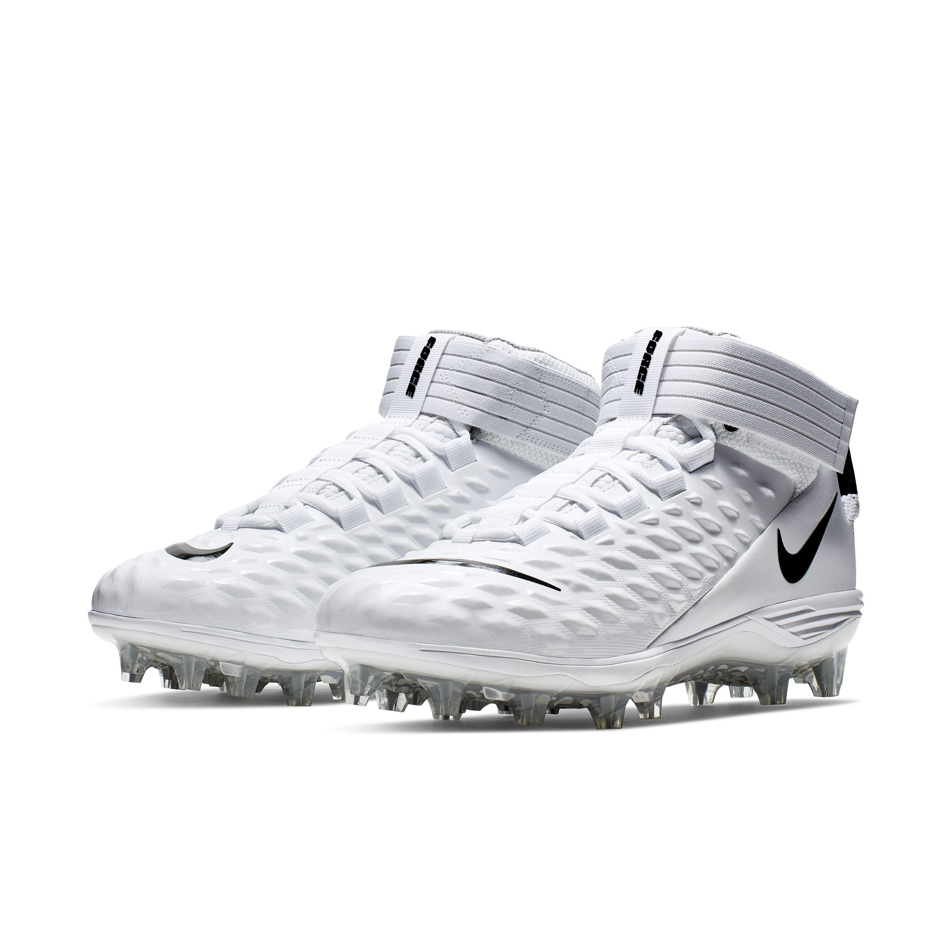 Nike Force Savage Pro 2 "White/Black/Wolf Grey" Men's Football Cleat - WHITE/BLACK/GREY Thumbnail View 3