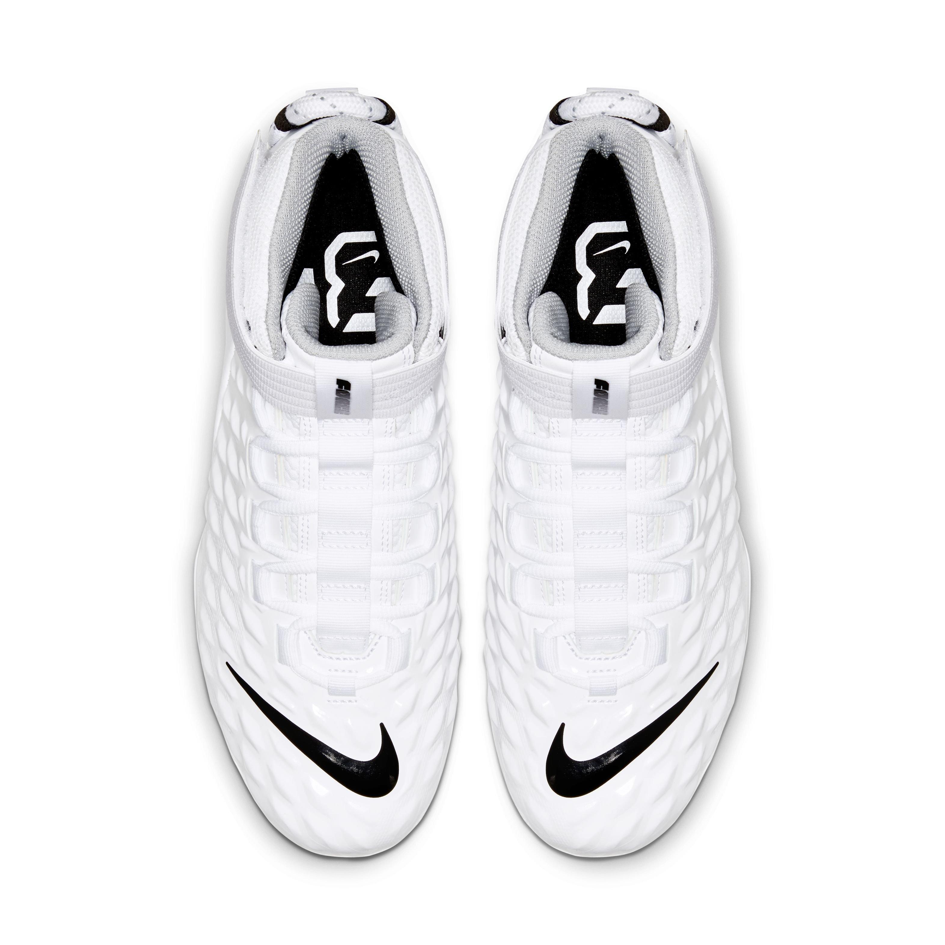 Nike Force Savage Pro 2 "White/Black/Wolf Grey" Men's Football Cleat - WHITE/BLACK/GREY Thumbnail View 4