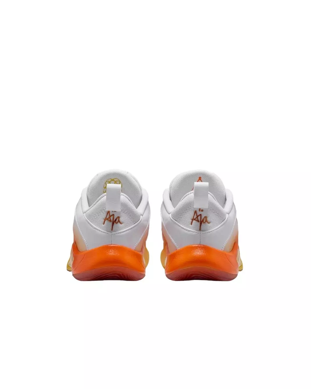 Nike A'One SE "Candy Corn Queen" Preschool Kids' Basketball Shoe - WHITE/YELLOW/ORANGE