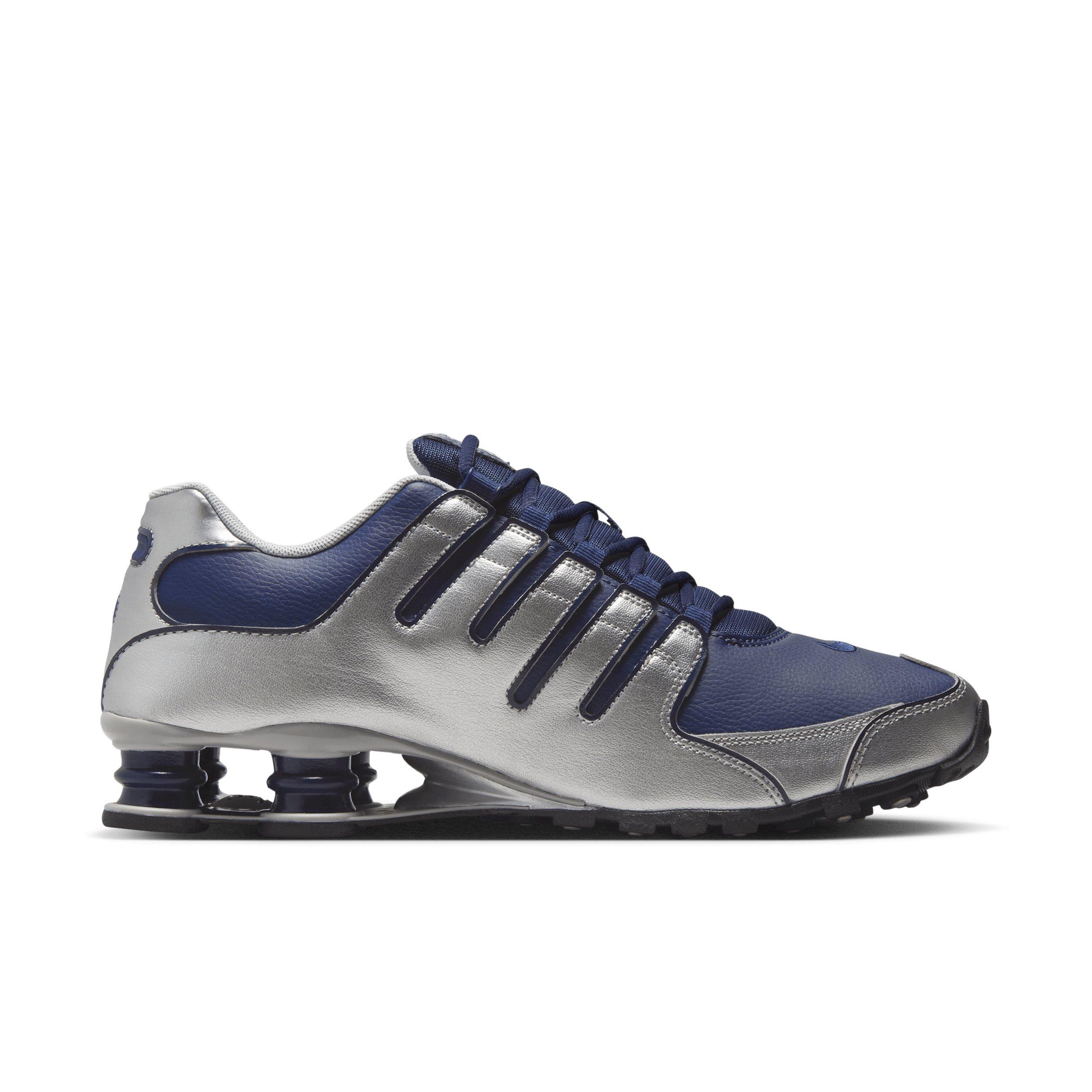 Nike Shox NZ "Midnight Navy/Metallic Silver/Black" Men's Shoe - NAVY/SILVER/BLACK Thumbnail View 1