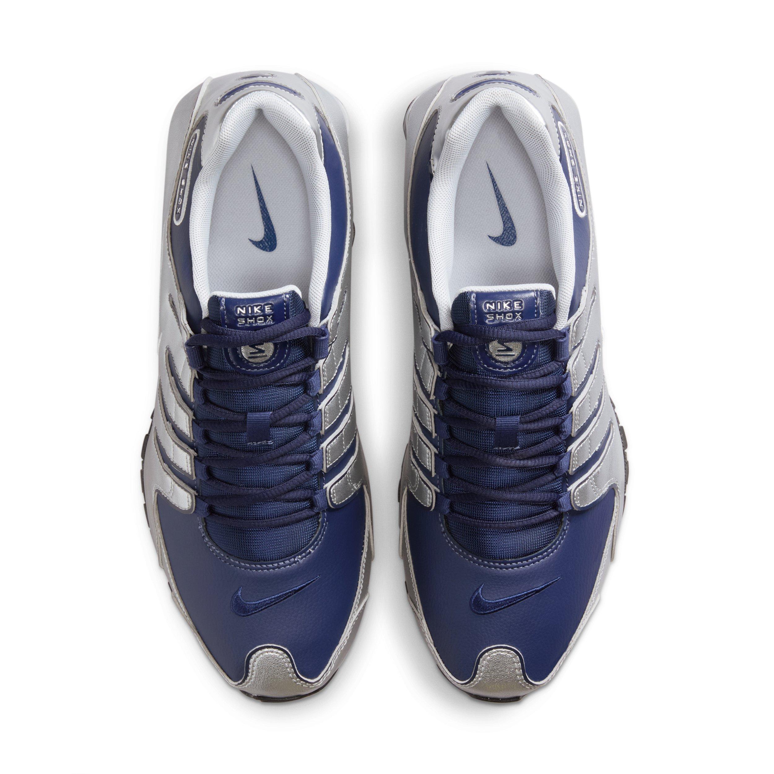 Nike Shox NZ "Midnight Navy/Metallic Silver/Black" Men's Shoe - NAVY/SILVER/BLACK Thumbnail View 4