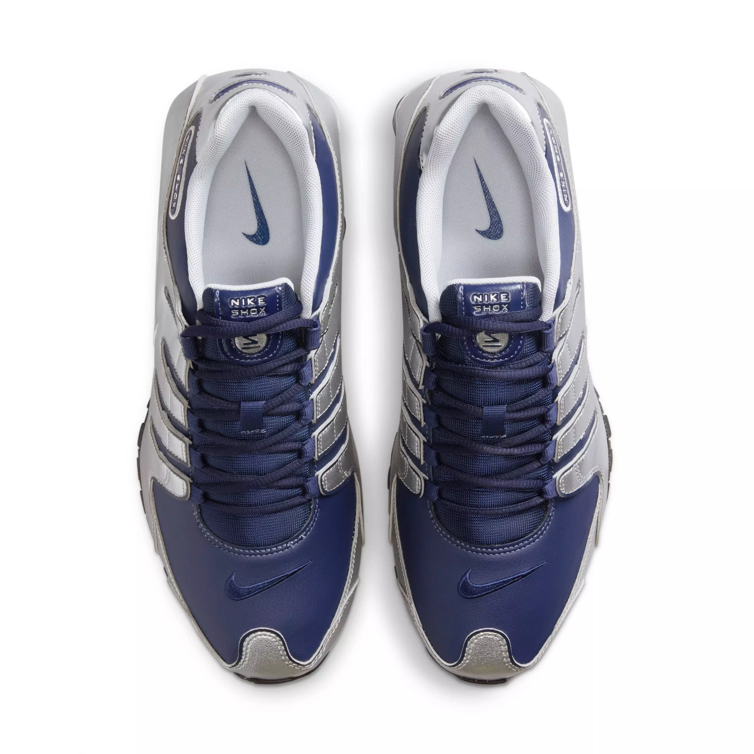 Nike Shox NZ "Midnight Navy/Metallic Silver/Black" Men's Shoe - NAVY/SILVER/BLACK
