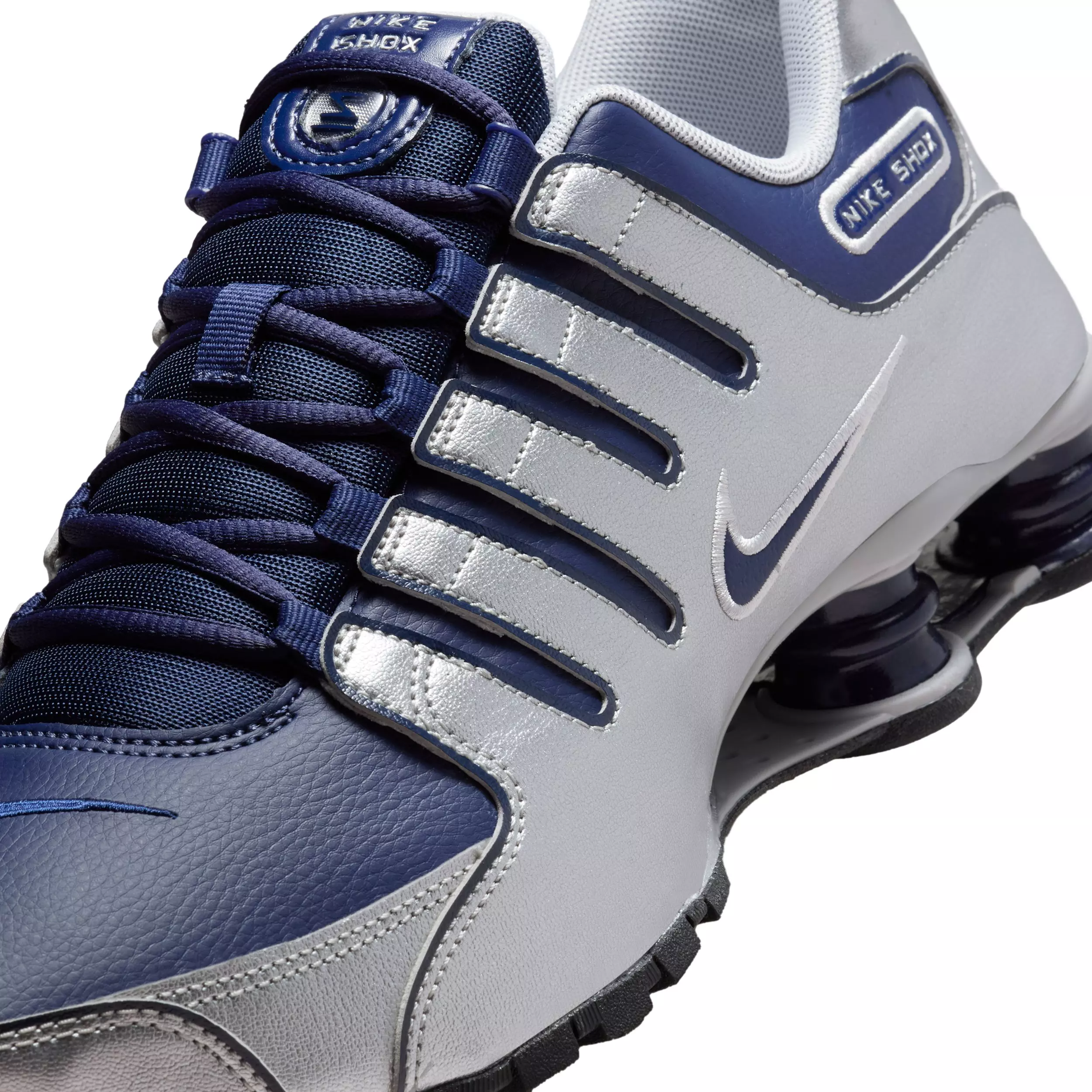 Nike Shox NZ "Midnight Navy/Metallic Silver/Black" Men's Shoe - NAVY/SILVER/BLACK