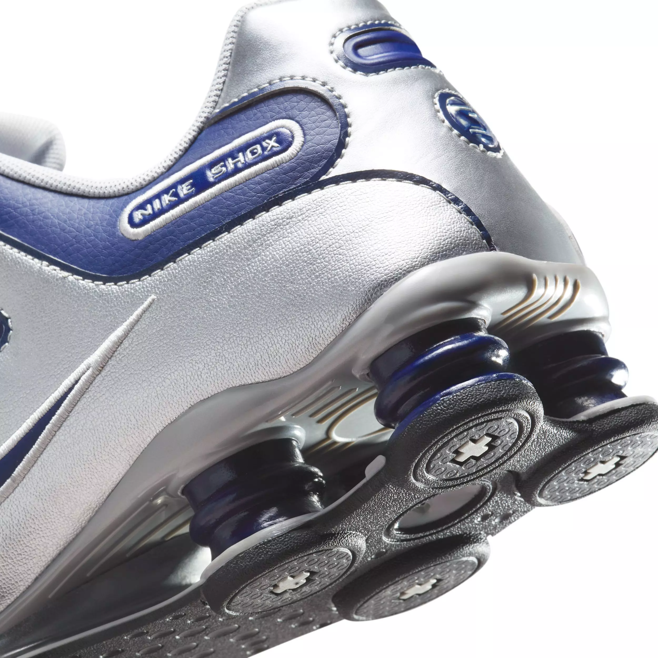 Nike Shox NZ "Midnight Navy/Metallic Silver/Black" Men's Shoe - NAVY/SILVER/BLACK