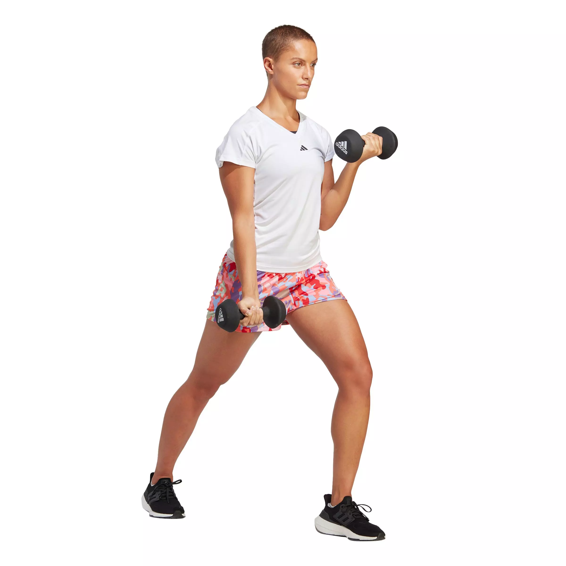 adidas Women's AEROREADY Train Essentials Minimal Branding V-Neck Tee - White - WHITE