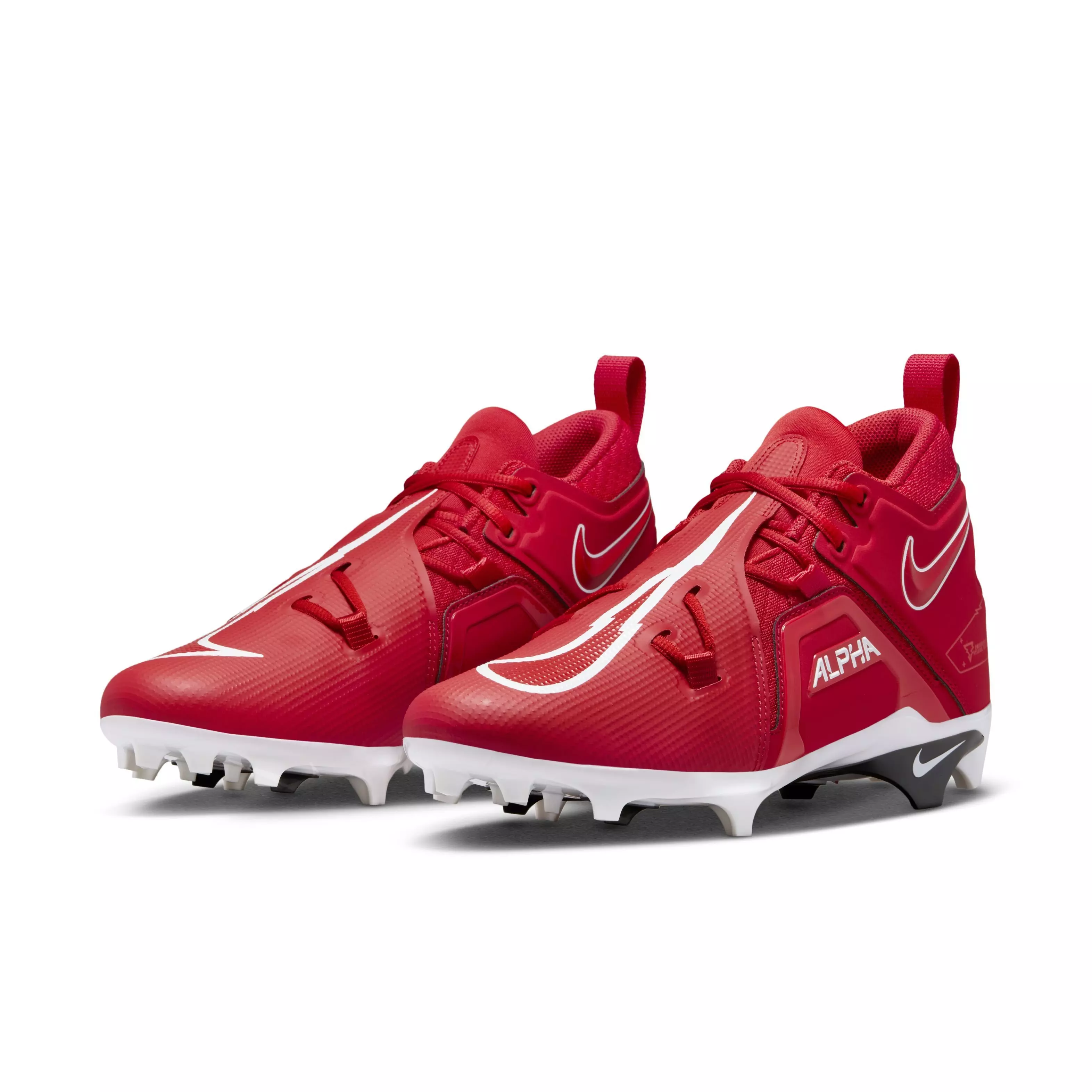 Nike Alpha Menace Pro 3 "University Red/White/Bright Crimson" Men's Football Cleat - RED/WHITE/CRIMSON
