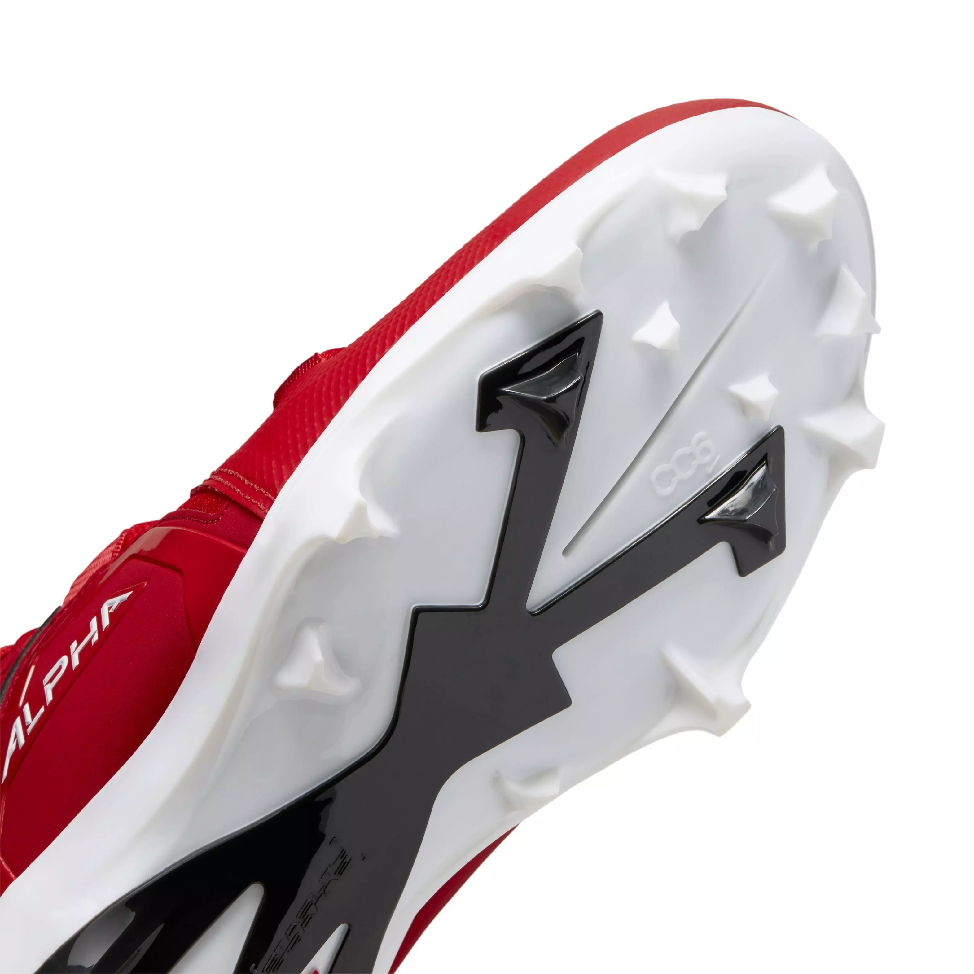 Nike Alpha Menace Pro 3 "University Red/White/Bright Crimson" Men's Football Cleat - RED/WHITE/CRIMSON