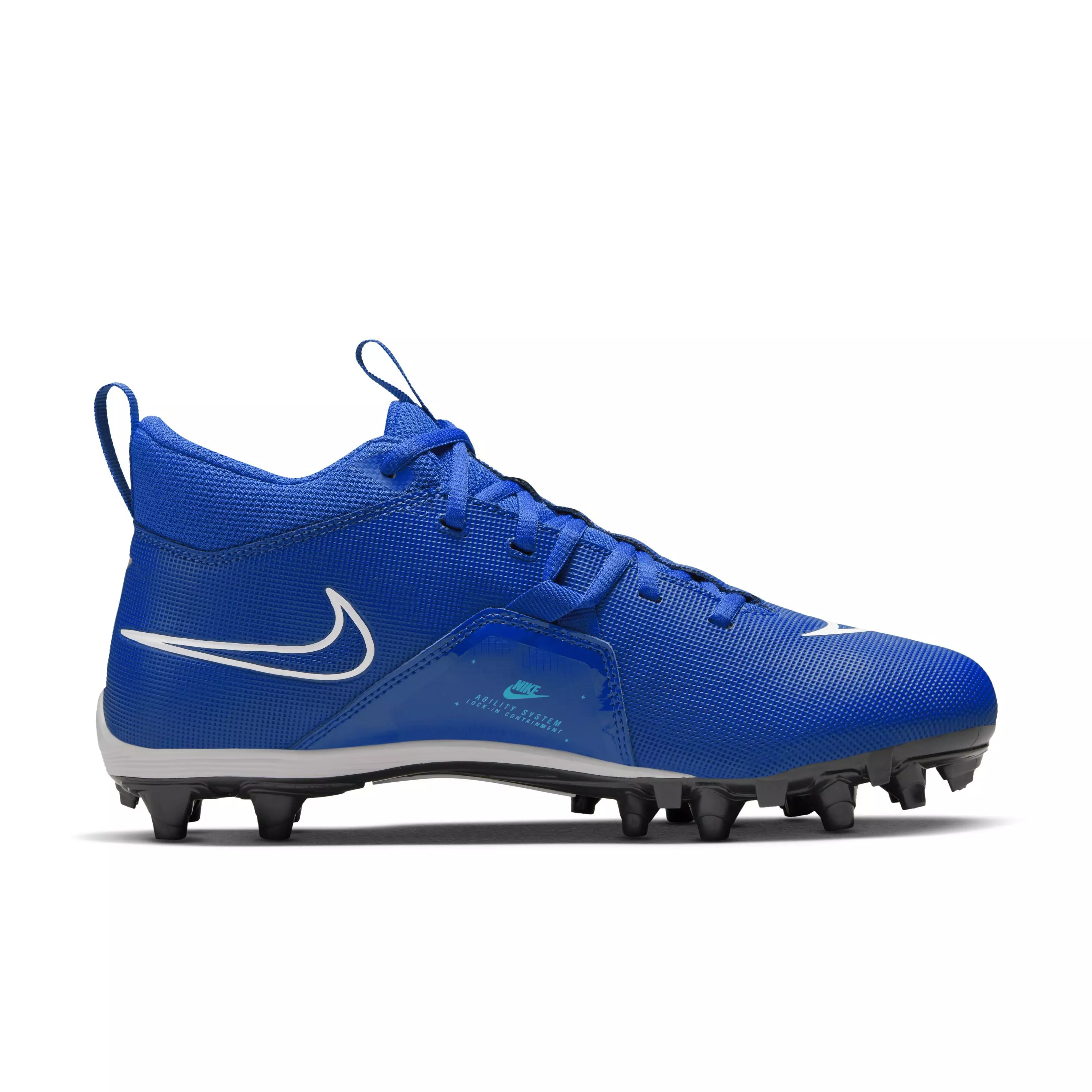 Nike Alpha Menace Varsity 3 "Game Royal/White/University Blue" Men's Football Cleat - ROYAL/WHITE/BLUE