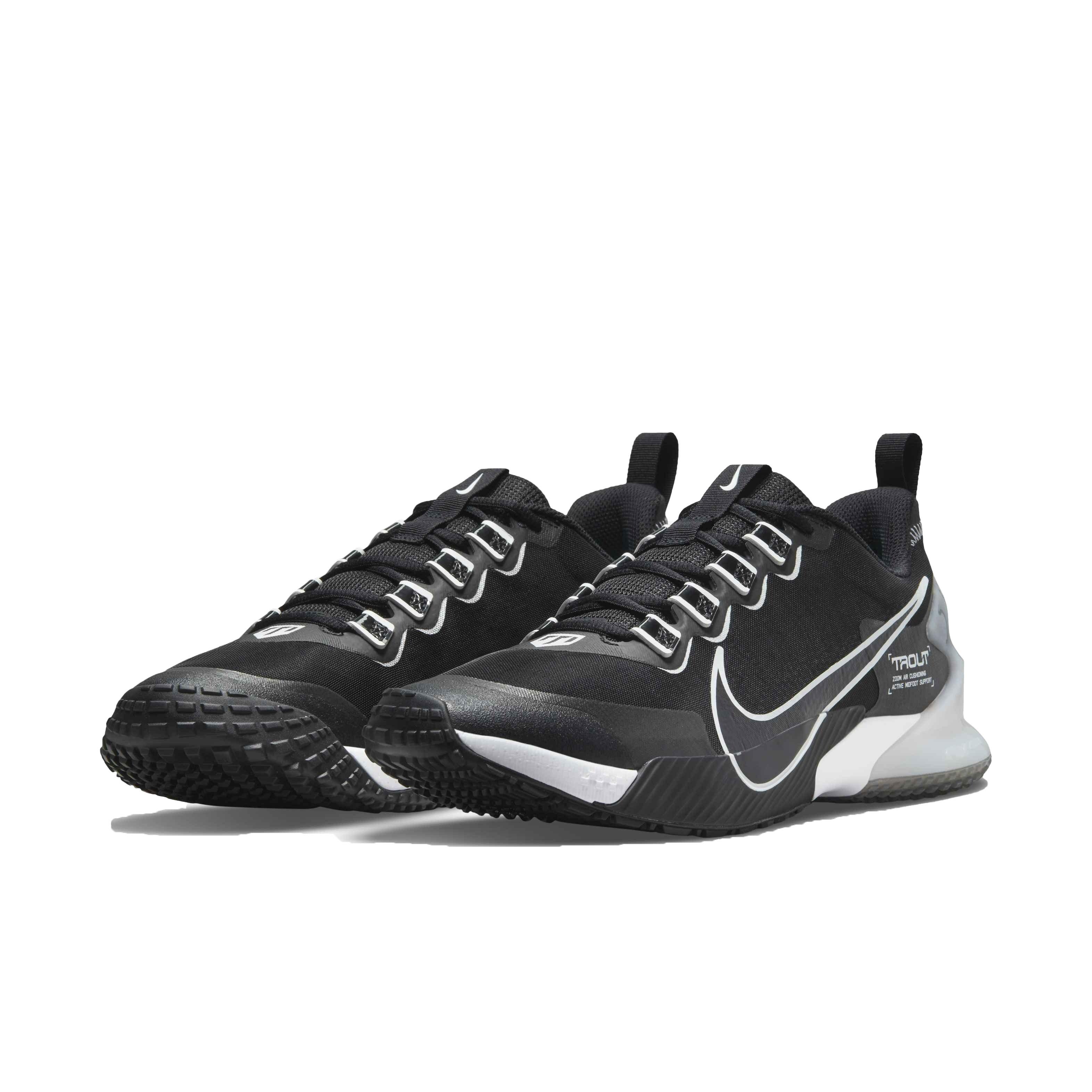 Nike Men's Force Zoom Trout 4 Turf Baseball Trainers, Black/White