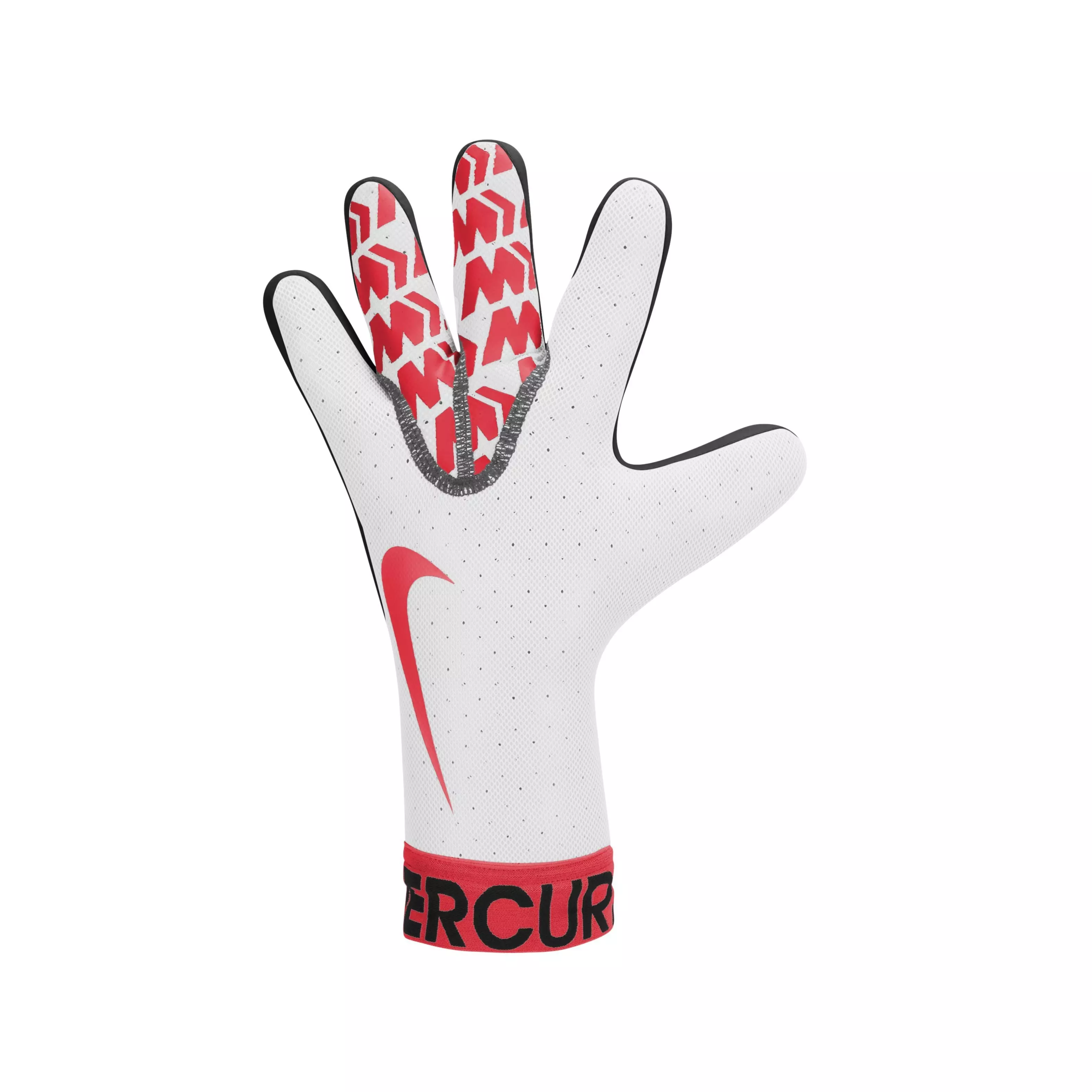 Nike Mercurial Goalkeeper Touch Elite Adult Soccer Glove-White/Black/Bright Crimson - WHITE/BLACK/CRIMSON