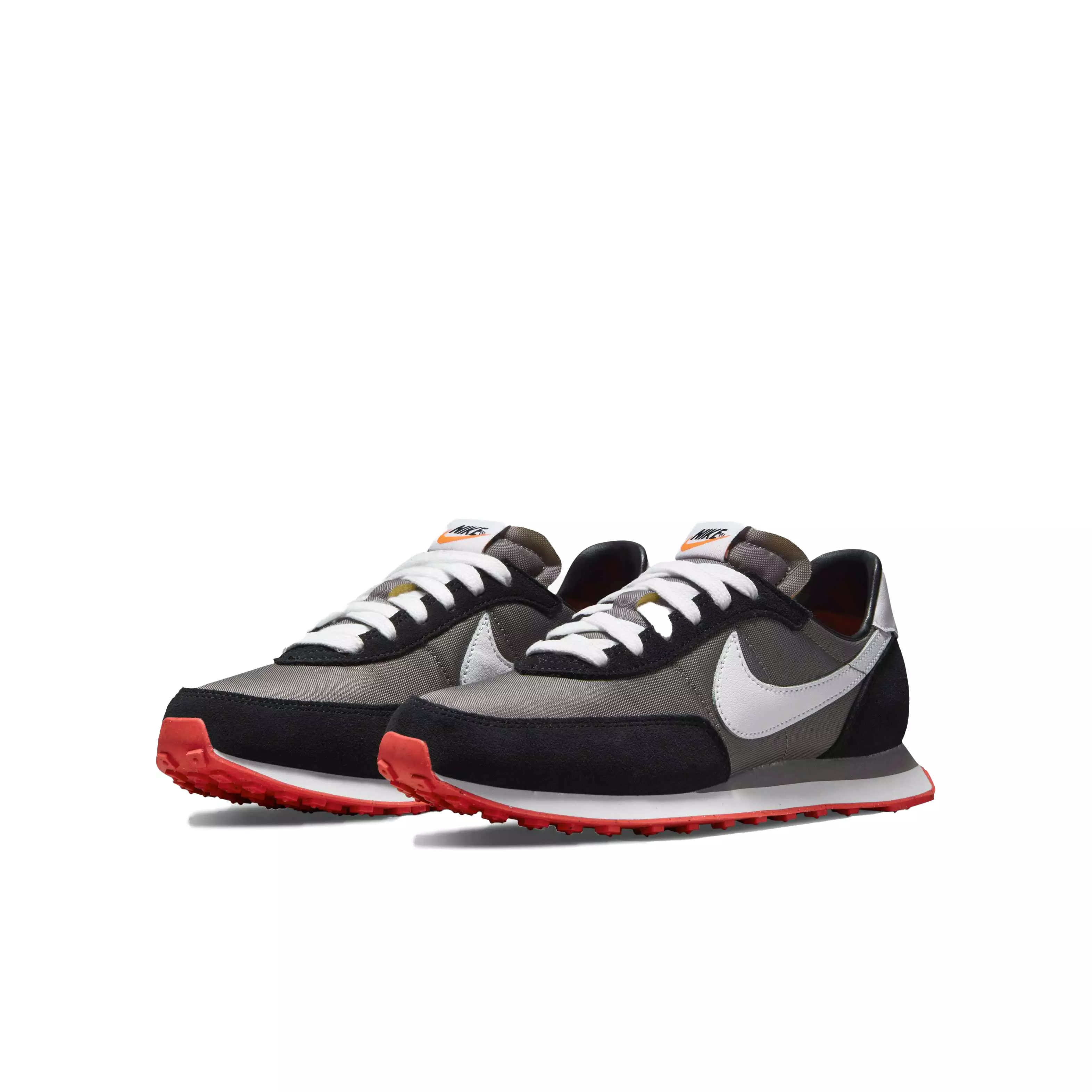 Nike Waffle Trainer 2 "Flat Pewter/White/Black/Siren Red" Grade School Boys' Shoe - GREY