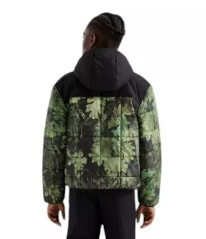 The North Face Big Boys' Reversible Shasta Full-Zip Hooded Jacket - Green/Black - GREEN/BLACK