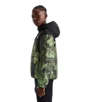 The North Face Big Boys' Reversible Shasta Full-Zip Hooded Jacket - Green/Black - GREEN/BLACK