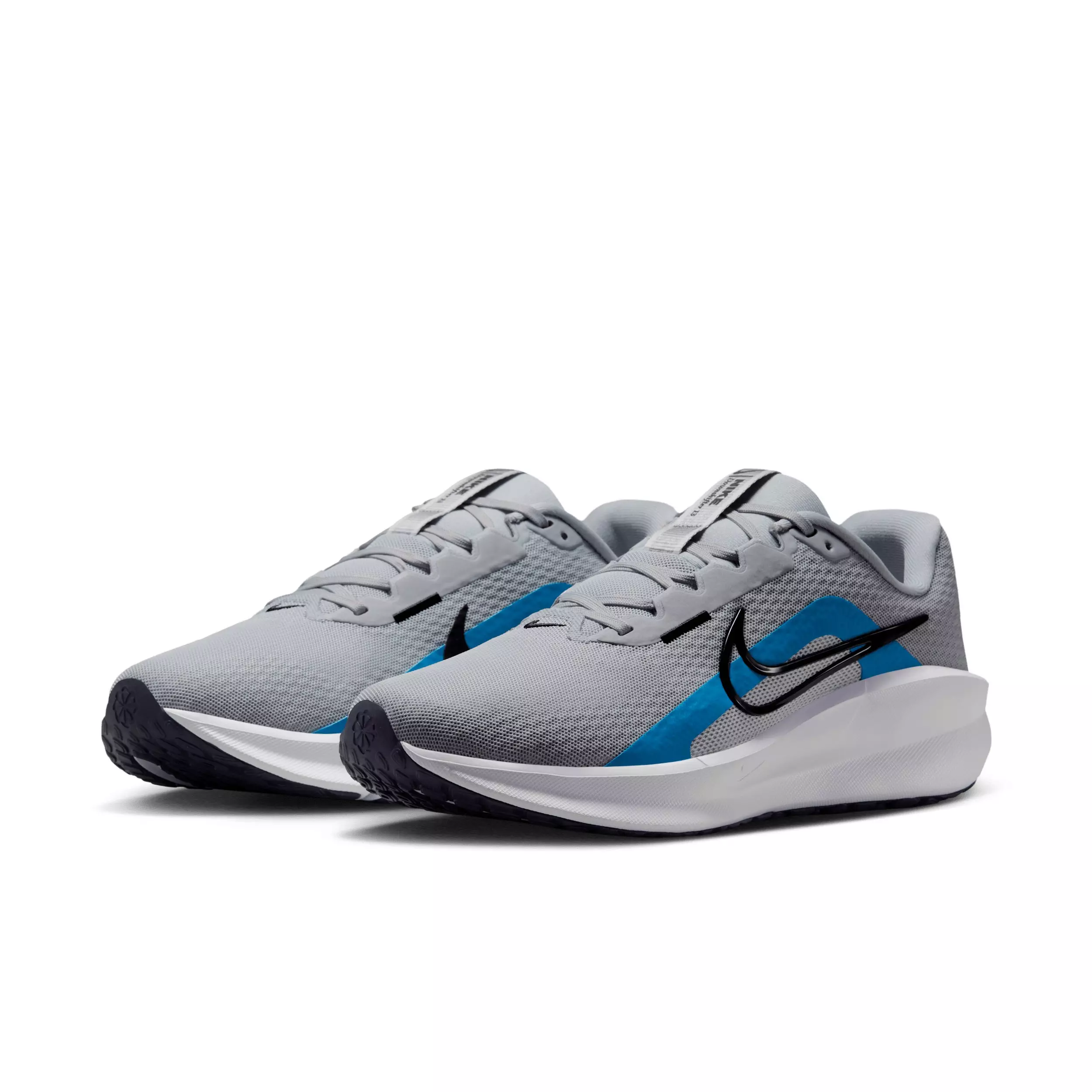 Nike Downshifter 13 "Wolf Grey/Blue Hero/White/Black" Men's Running Shoe - GREY/BLUE/WHITE/BLACK