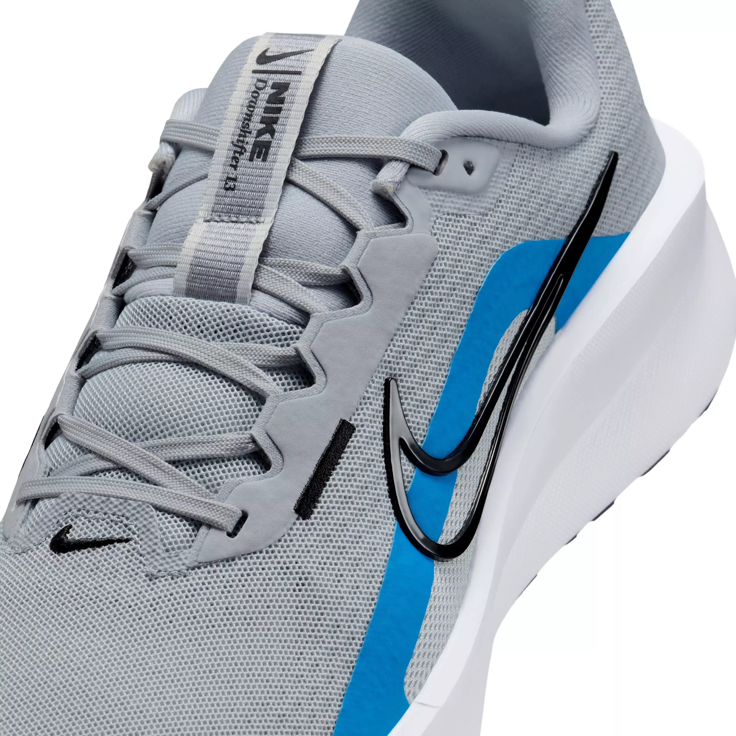 Nike Downshifter 13 "Wolf Grey/Blue Hero/White/Black" Men's Running Shoe - GREY/BLUE/WHITE/BLACK