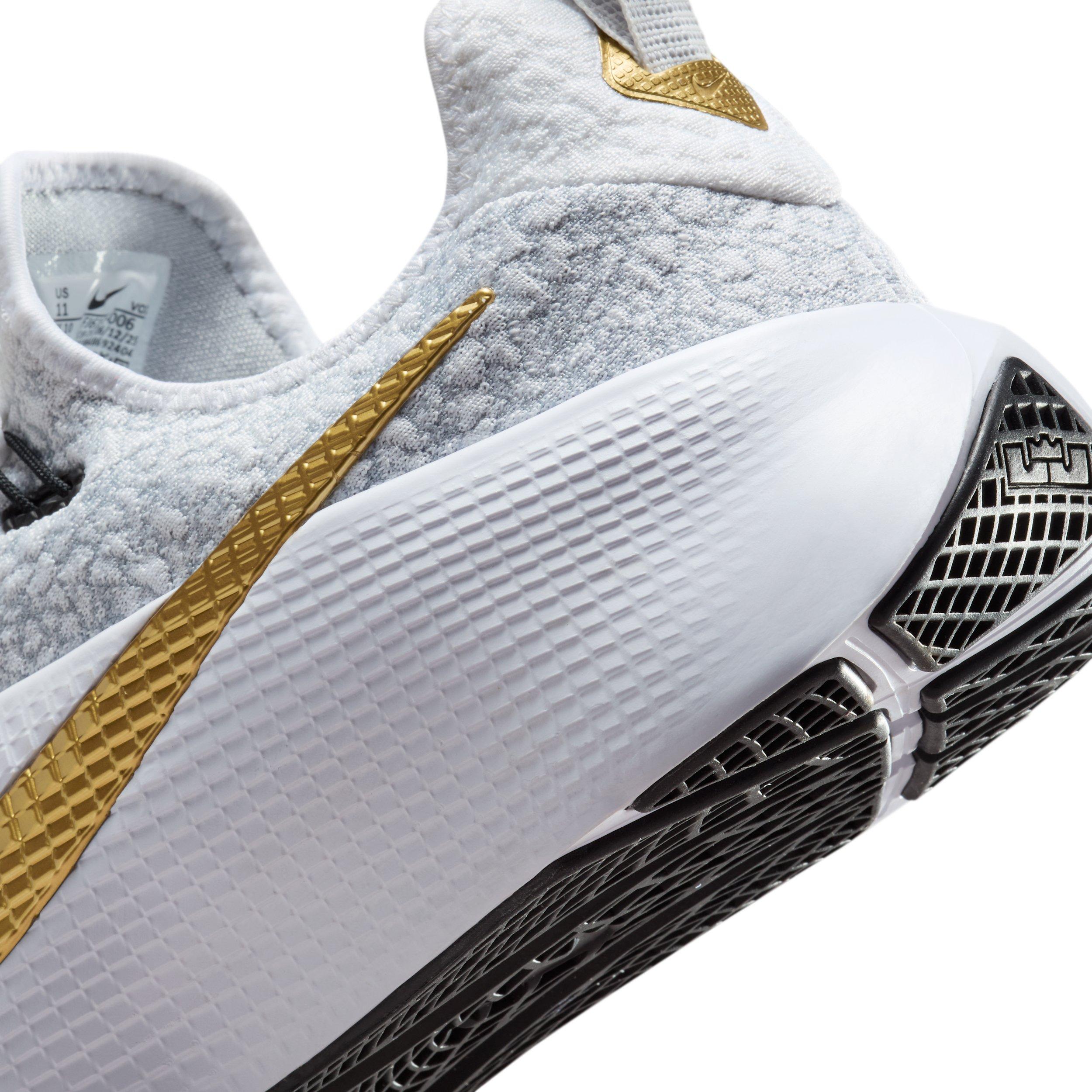 Nike LeBron TR 1 "Wolf Grey/White/Bronze/Metallic Gold" Men's Workout Shoe - GREY/WHITE/BRONZE/GOLD Thumbnail View 8