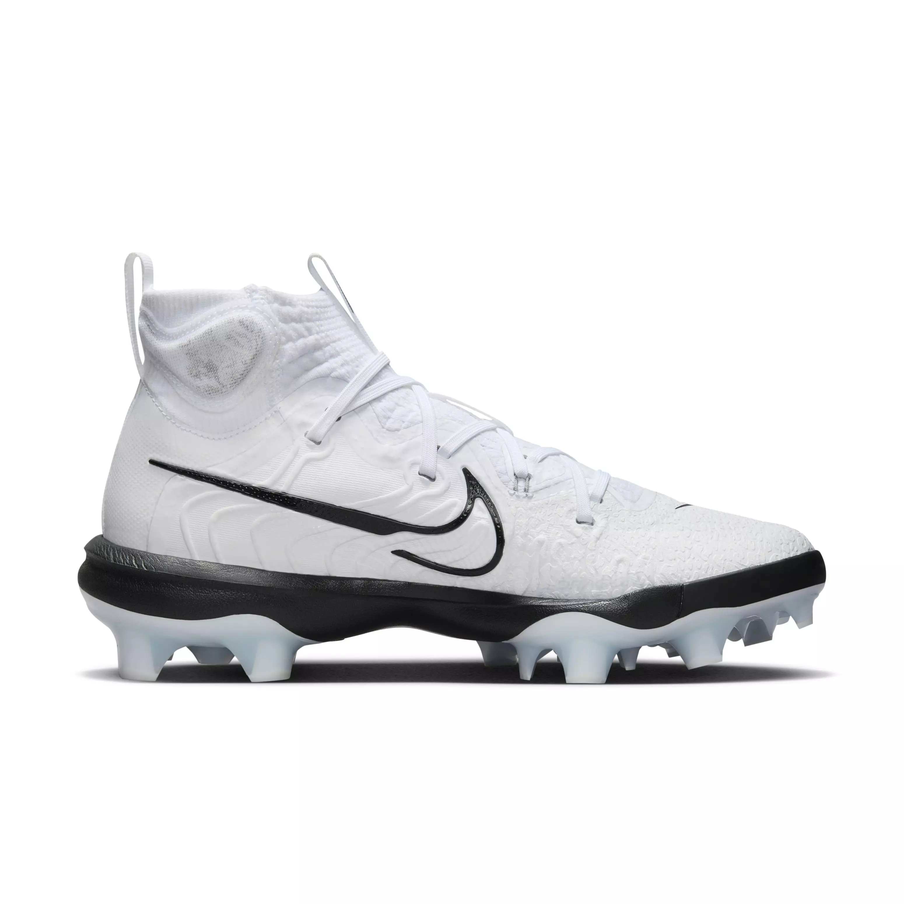 Nike Alpha Huarache NXT MCS "White/Black/Pure Platinum/Blue Tint" Men's Baseball Cleat - WHITE/BLACK/PLATINUM/BLUE