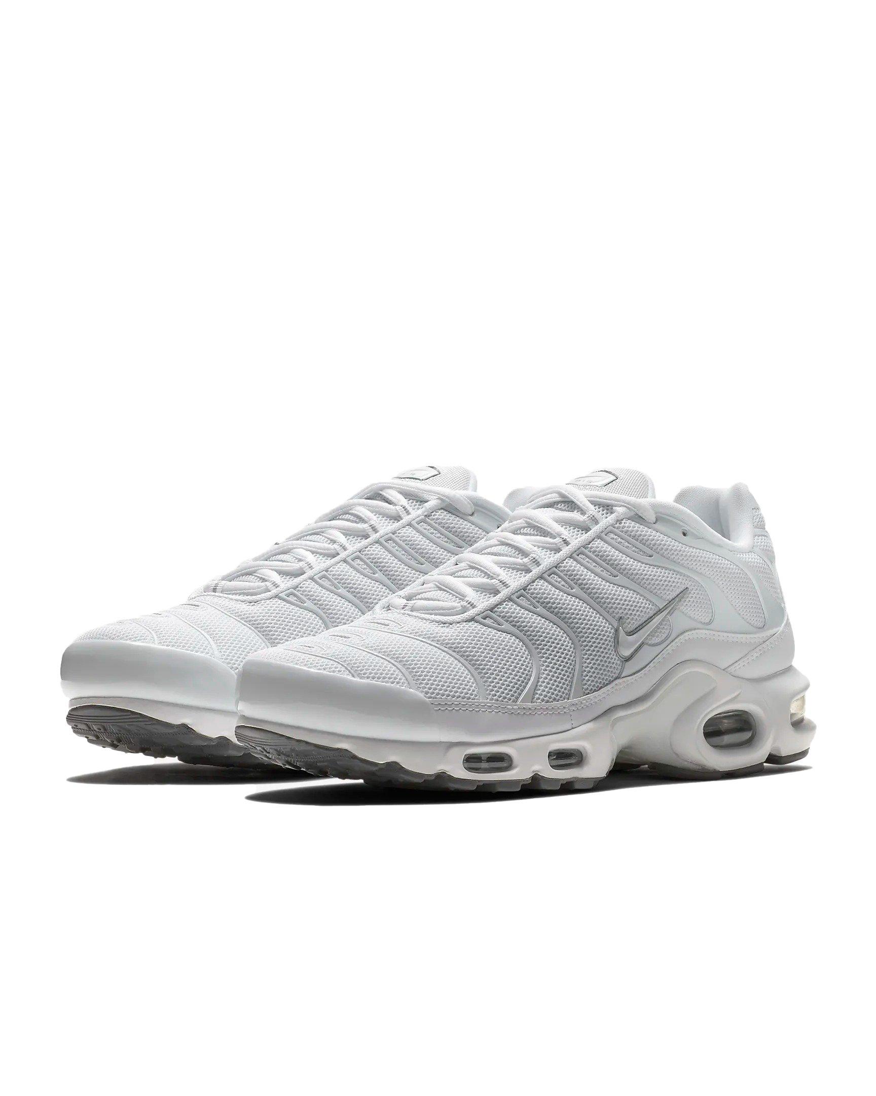 Nike Air Max Plus "White/Black/Cool Grey/ White" Men's Shoe - WHITE/GREY Thumbnail View 3