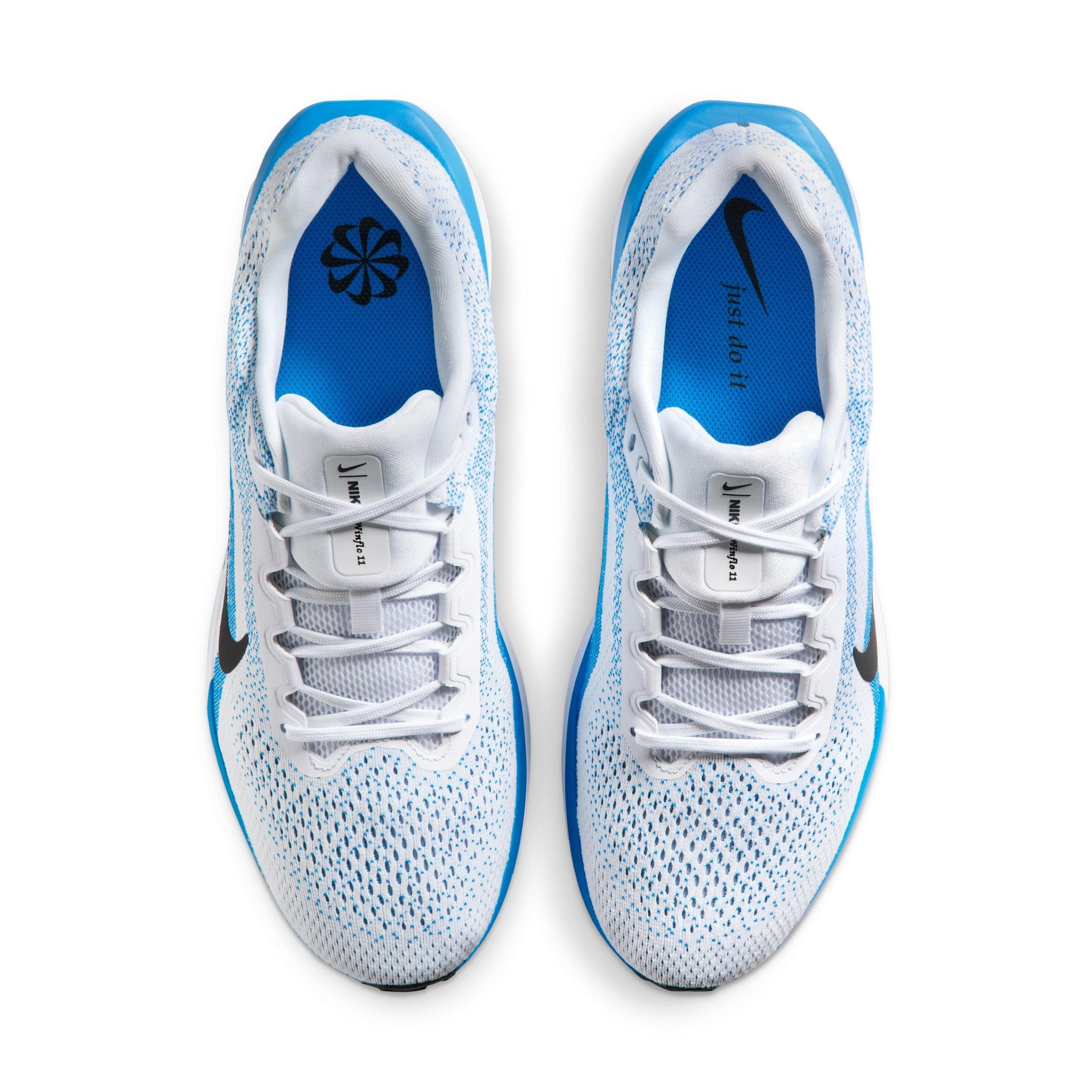 Nike Winflo 11 "White/Blue Hero/Black" Men's Running Shoe - WHITE/BLUE/BLACK Thumbnail View 4