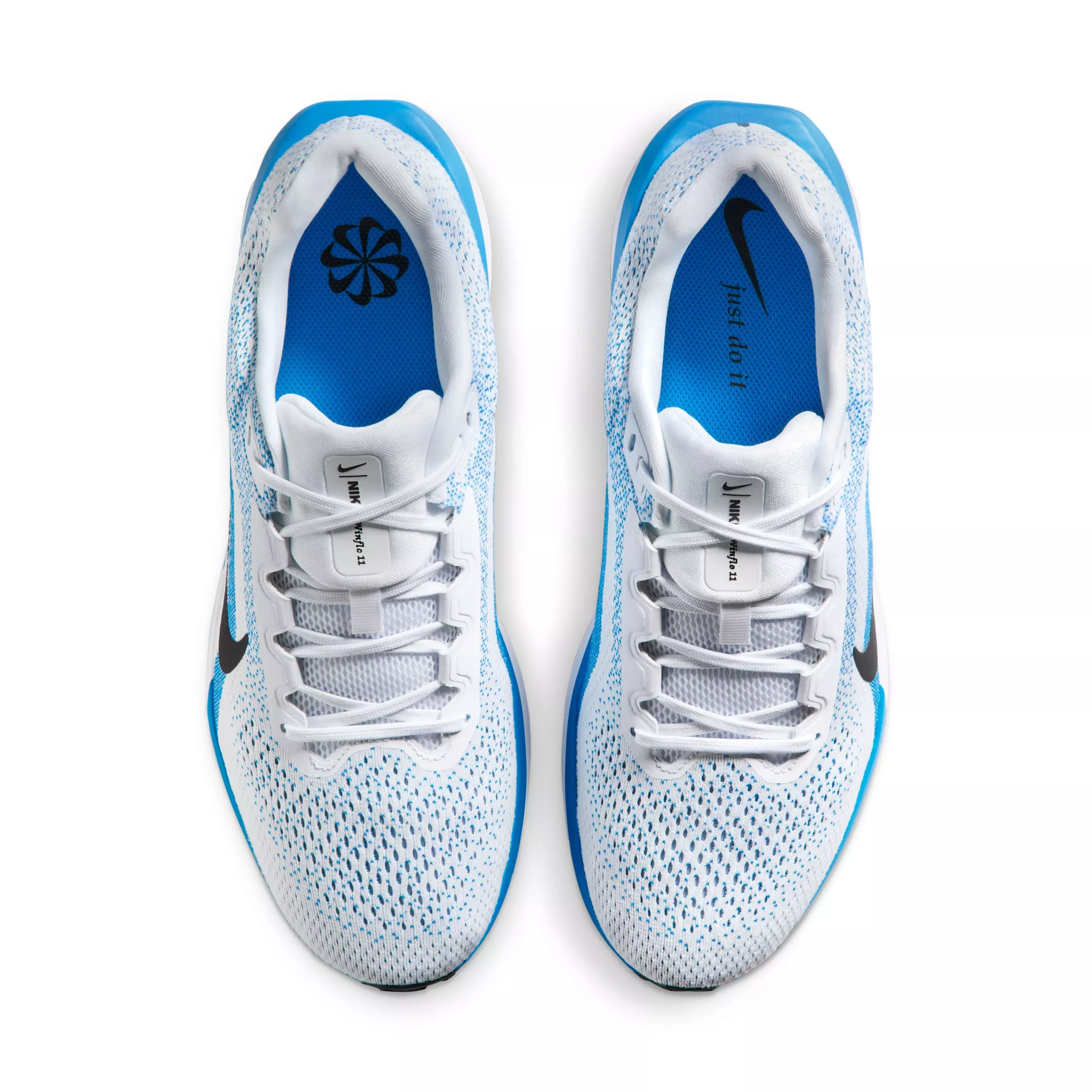 Nike Winflo 11 "White/Blue Hero/Black" Men's Running Shoe - WHITE/BLUE/BLACK