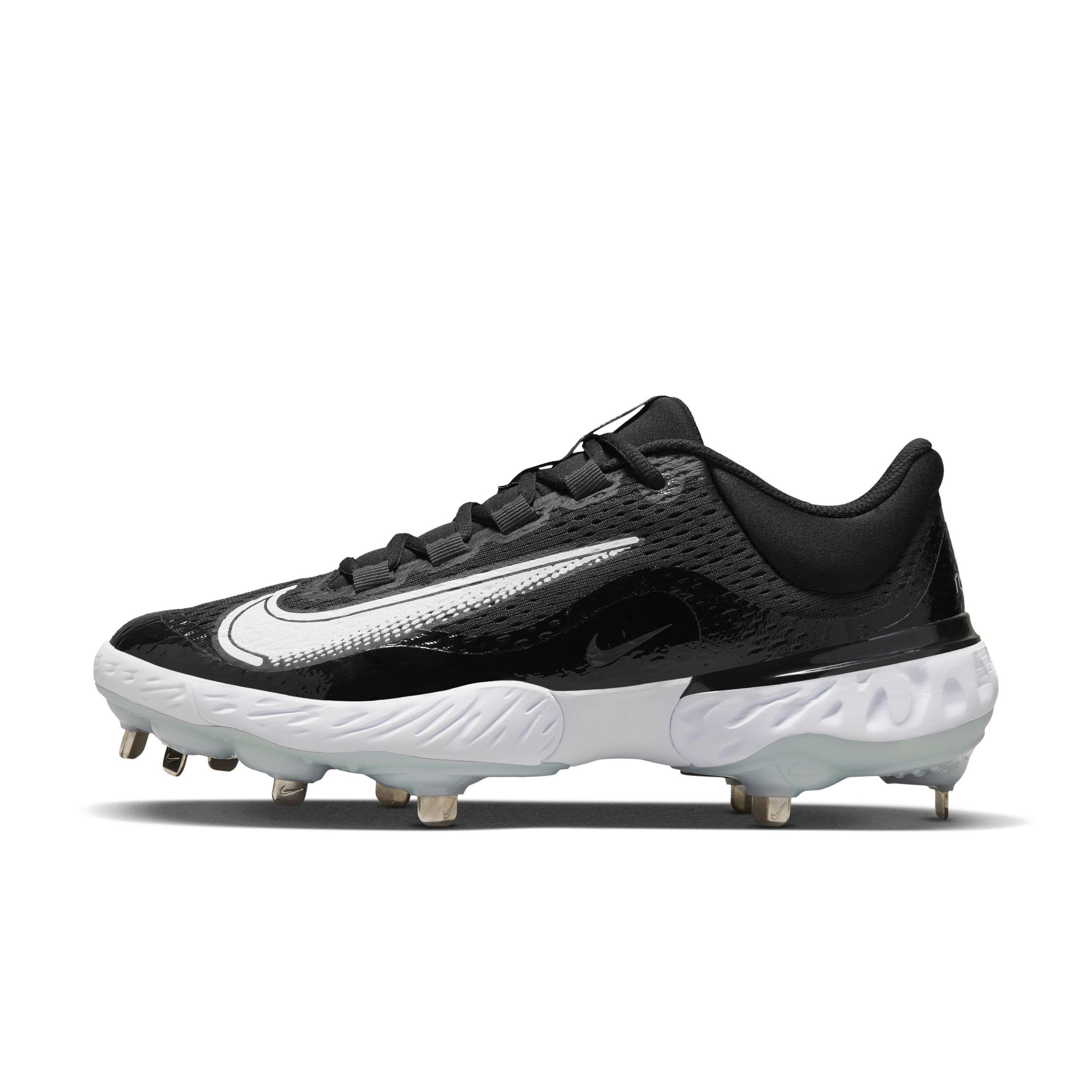 Nike Alpha Huarache Elite 4 Low "Black/White/Blue Tint/Anthracite" Men's Baseball Cleat - BLACK/WHITE/BLUE/ANTHRACITE Thumbnail View 2
