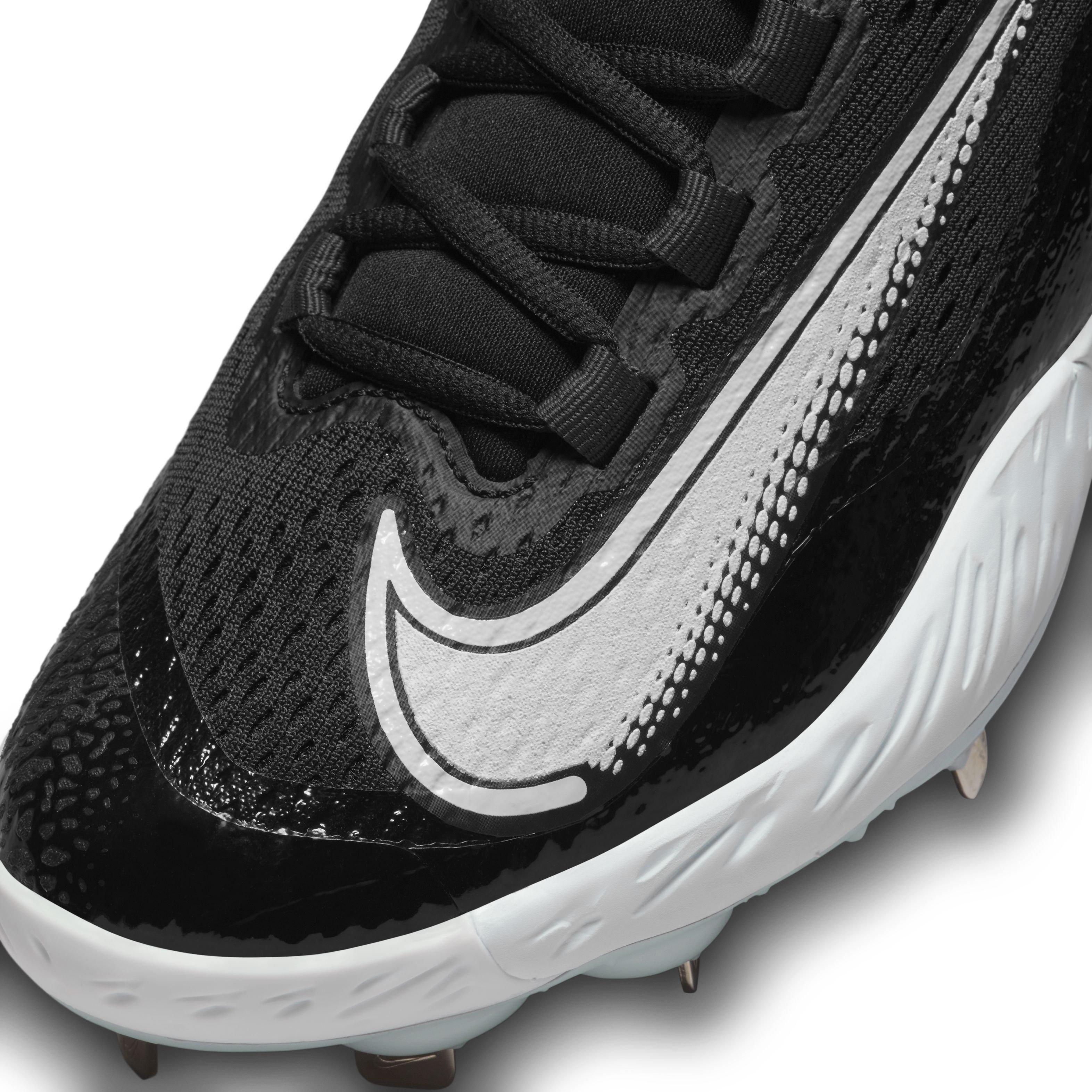 Nike Alpha Huarache Elite 4 Low "Black/White/Blue Tint/Anthracite" Men's Baseball Cleat - BLACK/WHITE/BLUE/ANTHRACITE Thumbnail View 6