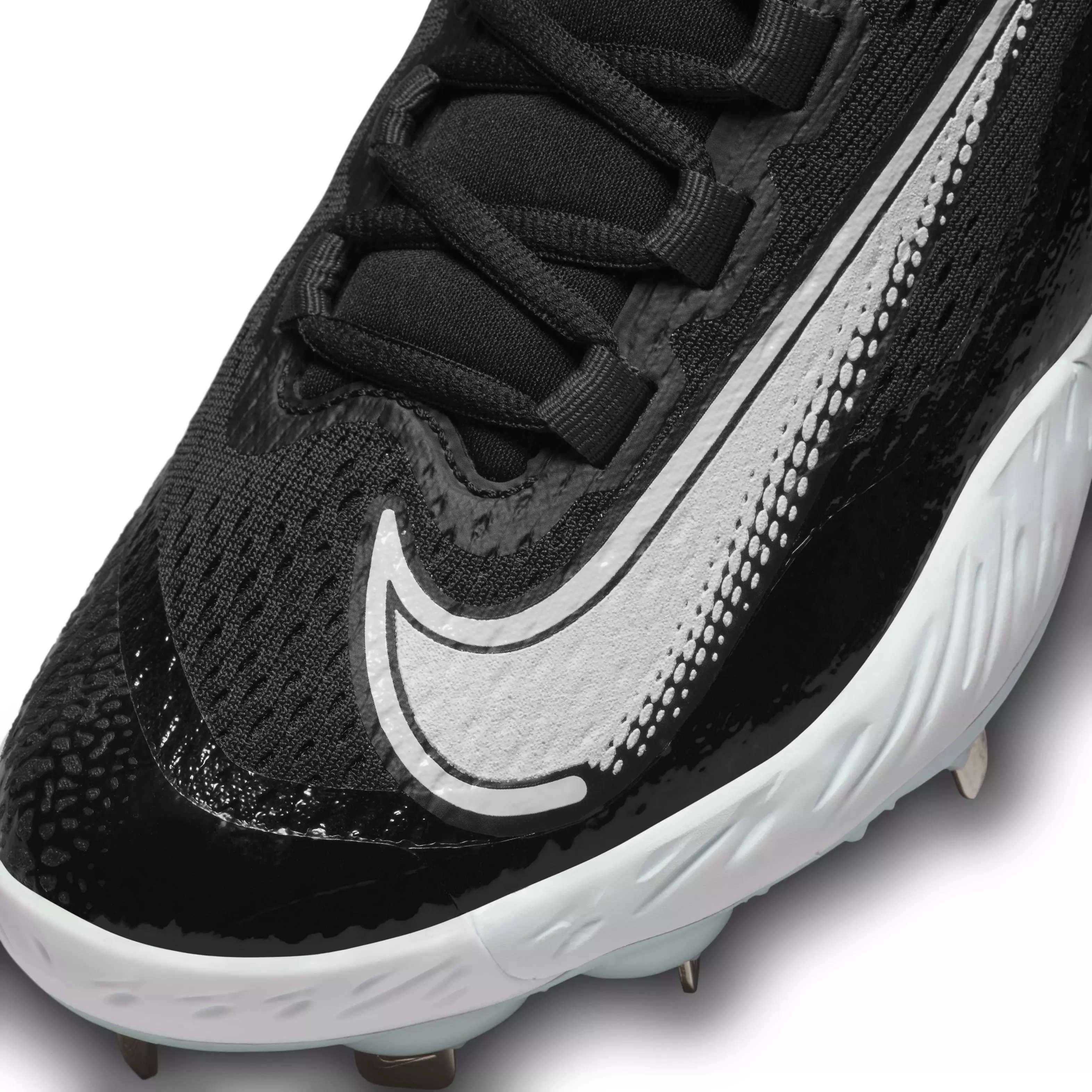 Nike Alpha Huarache Elite 4 Low "Black/White/Blue Tint/Anthracite" Men's Baseball Cleat - BLACK/WHITE/BLUE/ANTHRACITE