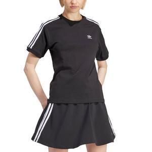 adidas Originals Women's Adicolor 3-Stripes Short Sleeve T-Shirt -Black